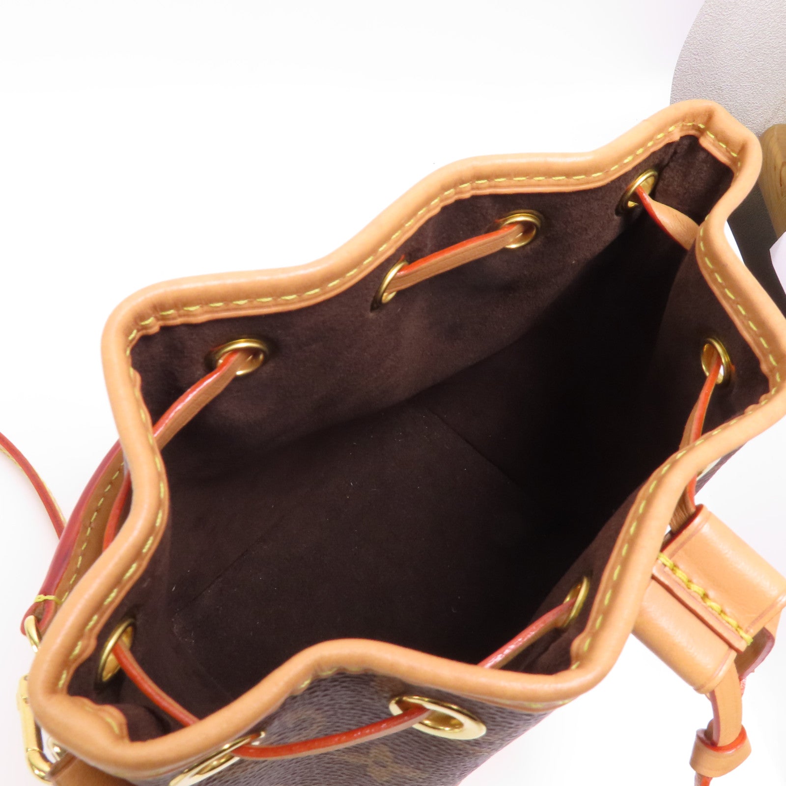 LOUIS VUITTON LV GHW Nano Noe 2way Handbag M81266 Monogram Brown