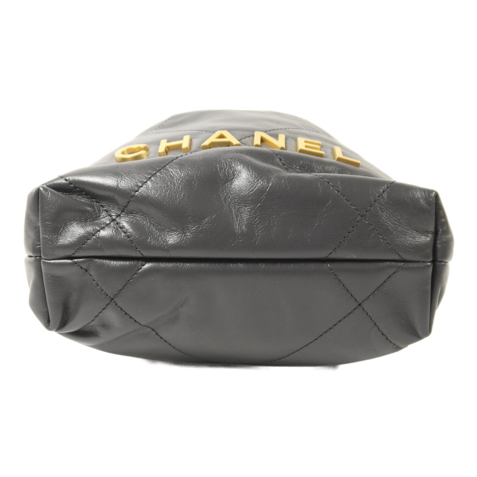 CHANEL 【激減優惠】牛皮皮革Chanel 22 Mini金扣鏈帶手挽肩背兩用袋