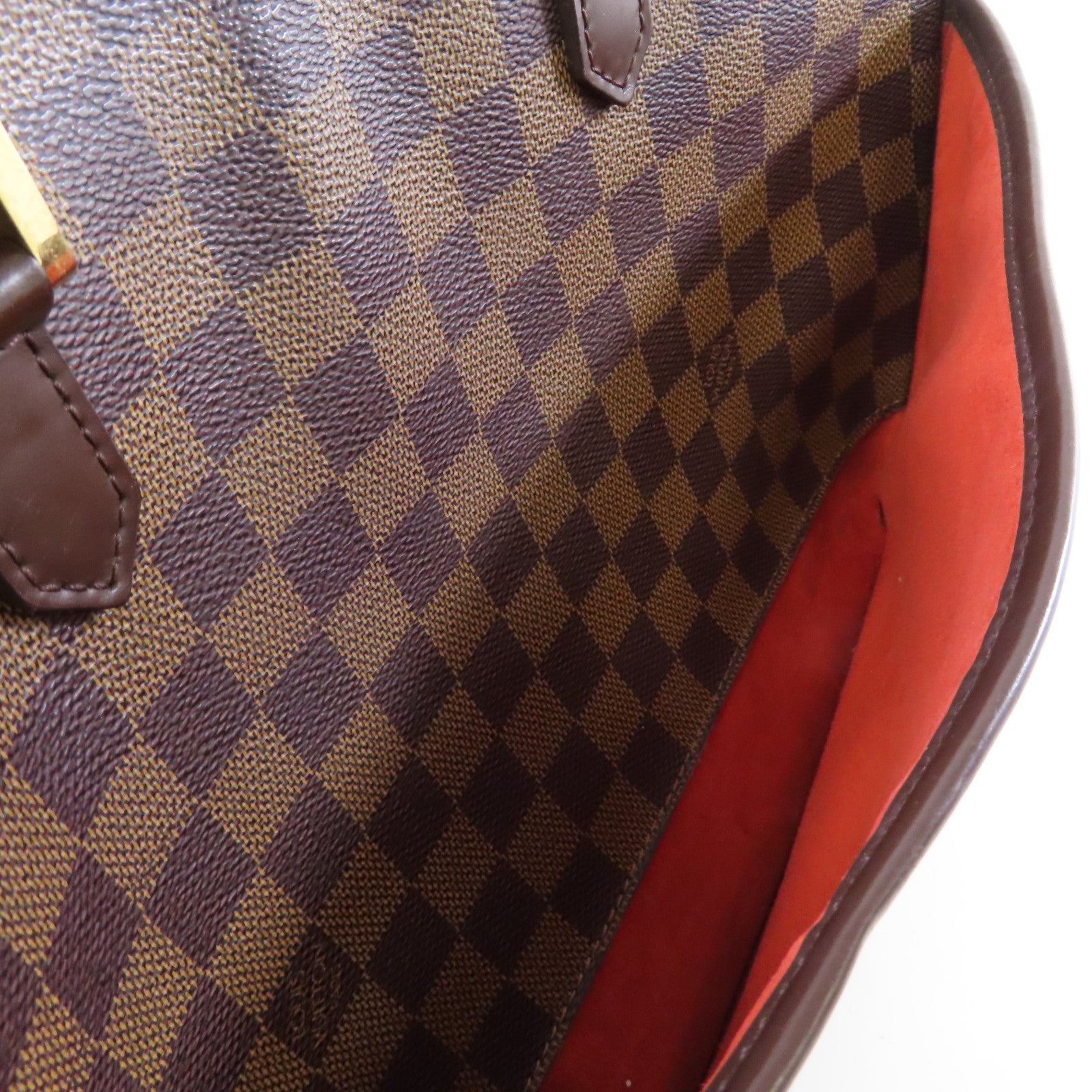LOUIS VUITTON Damier Ebene Sarria Horizontal Handbag金扣手挽袋啡色
