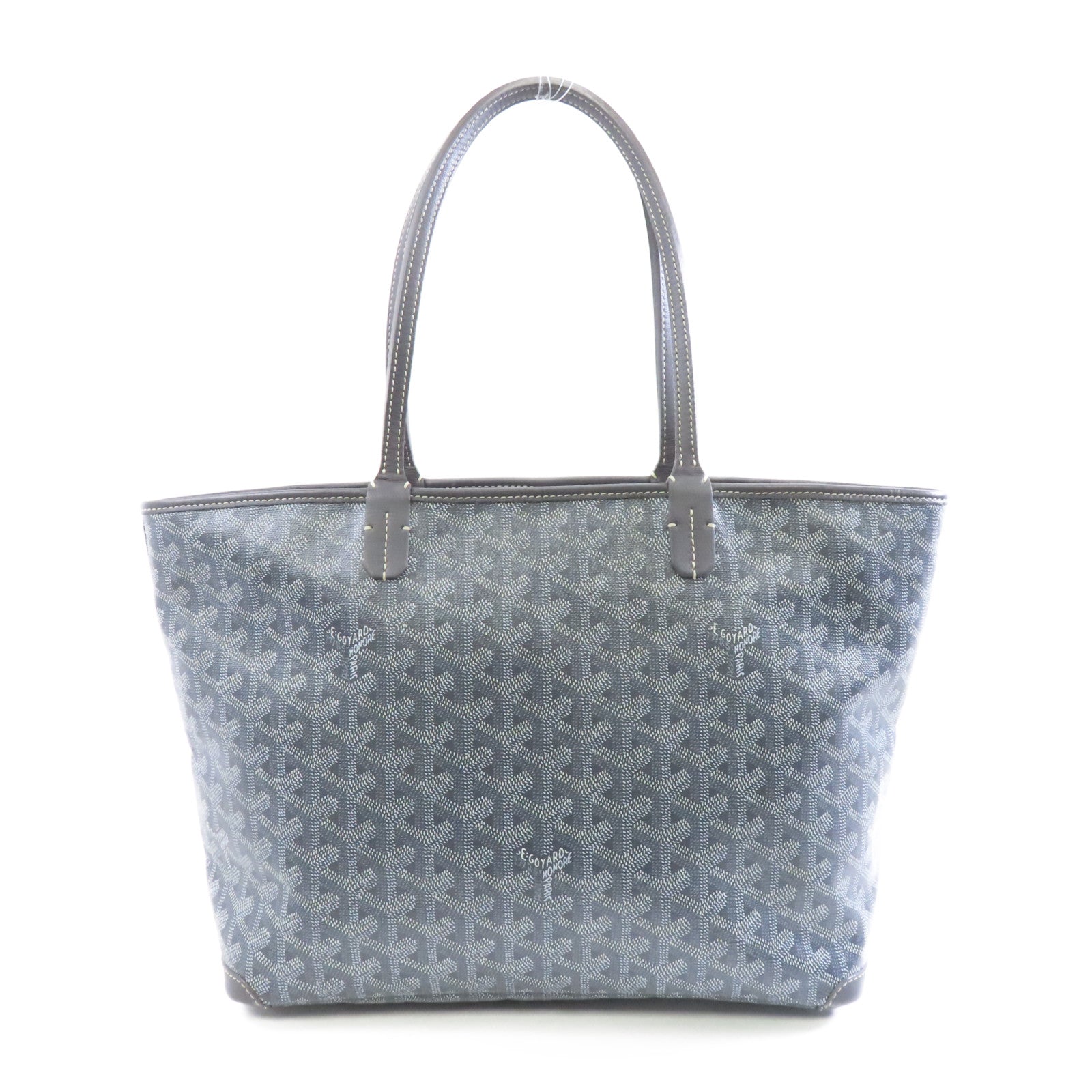 GOYARD 塗層帆布Artois銀扣肩背袋灰色