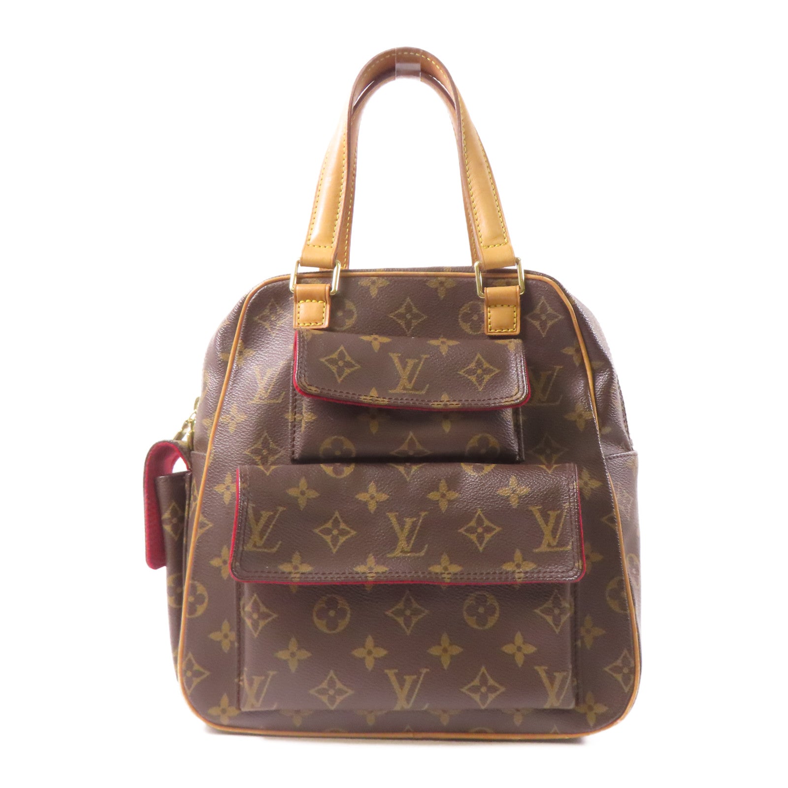 LOUIS VUITTON Monogram Excehtri-Cite金扣手挽袋啡色