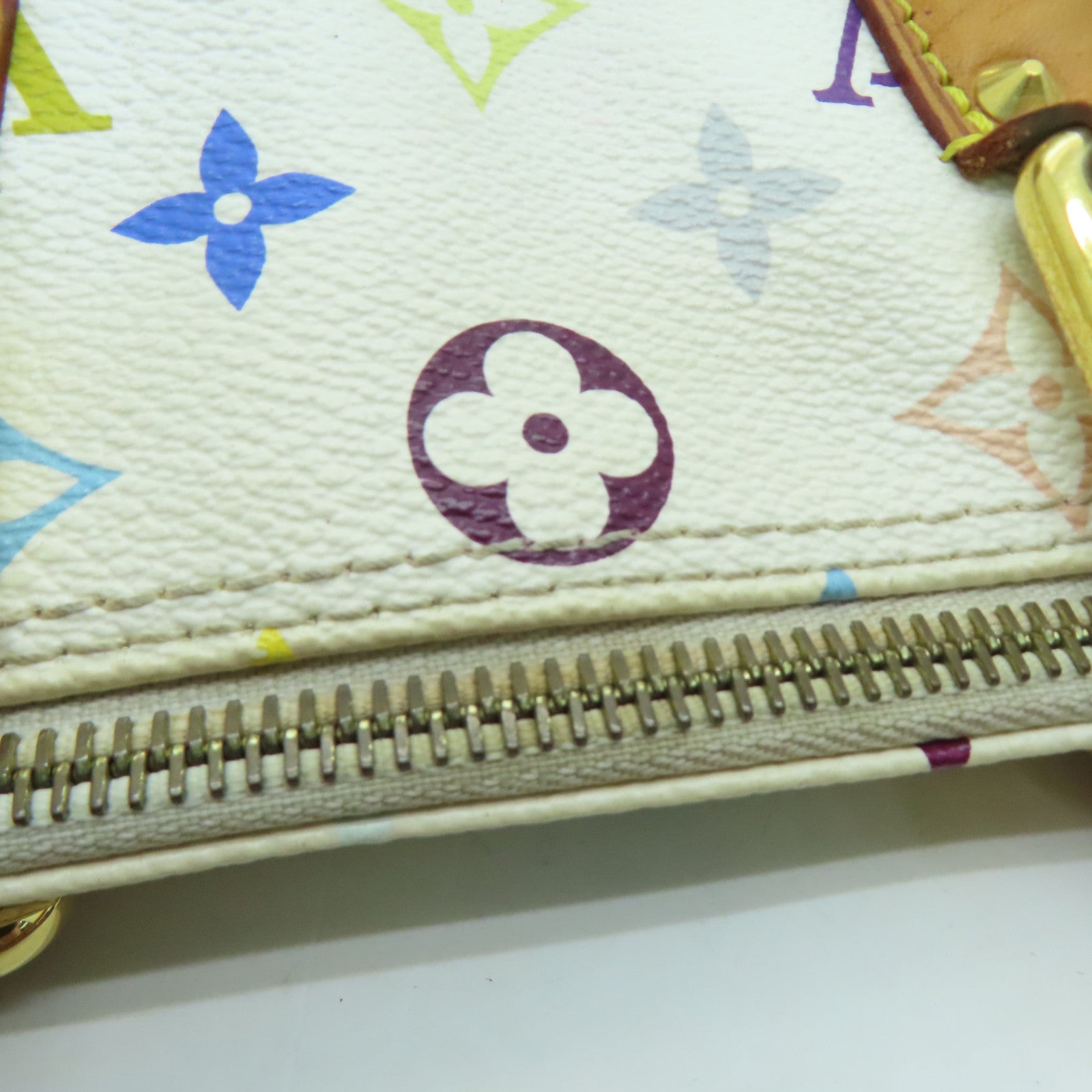 LOUIS VUITTON 【激減優惠】Monogram Multicolore Speedy 30金扣手挽袋白色彩色