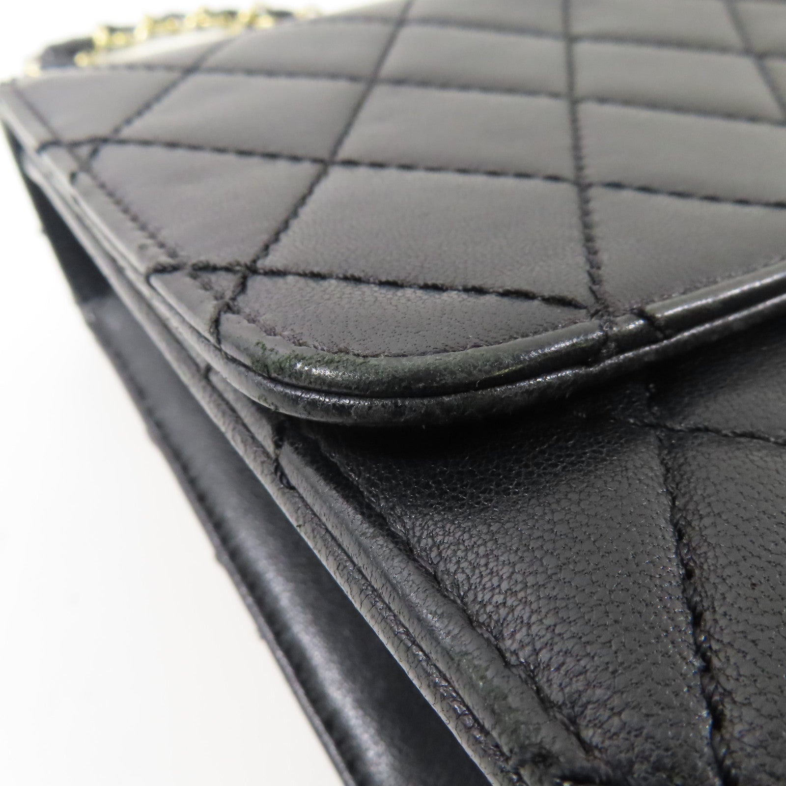 CHANEL 牛皮皮革Shoulder Bag金扣肩背袋