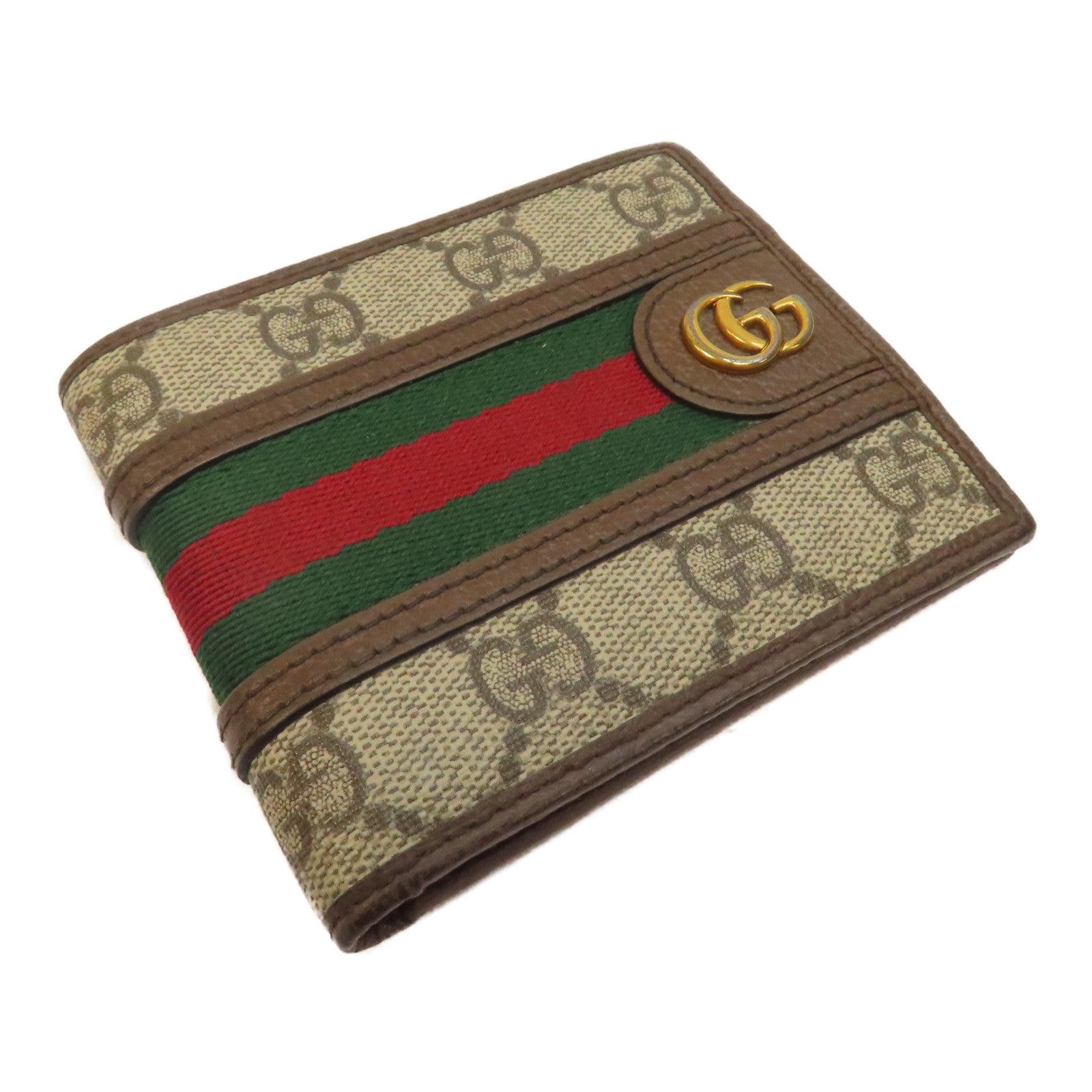 GUCCI 塗層帆布Ophidia GG Wallet金扣錢包啡色