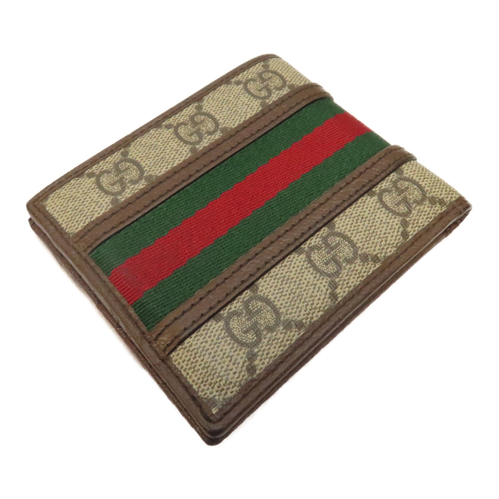 GUCCI 塗層帆布Ophidia GG Wallet金扣錢包啡色