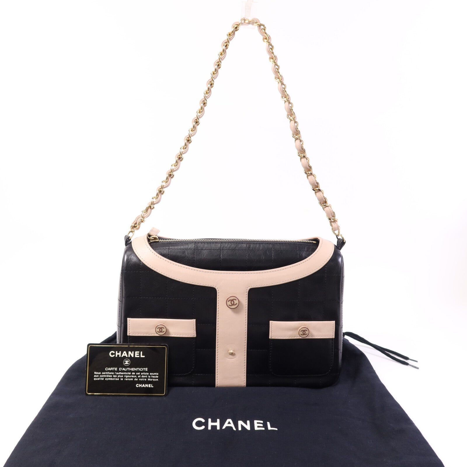 CHANEL 【激減優惠】牛皮皮革Mademoiselle Jacket Bag金扣肩背袋
