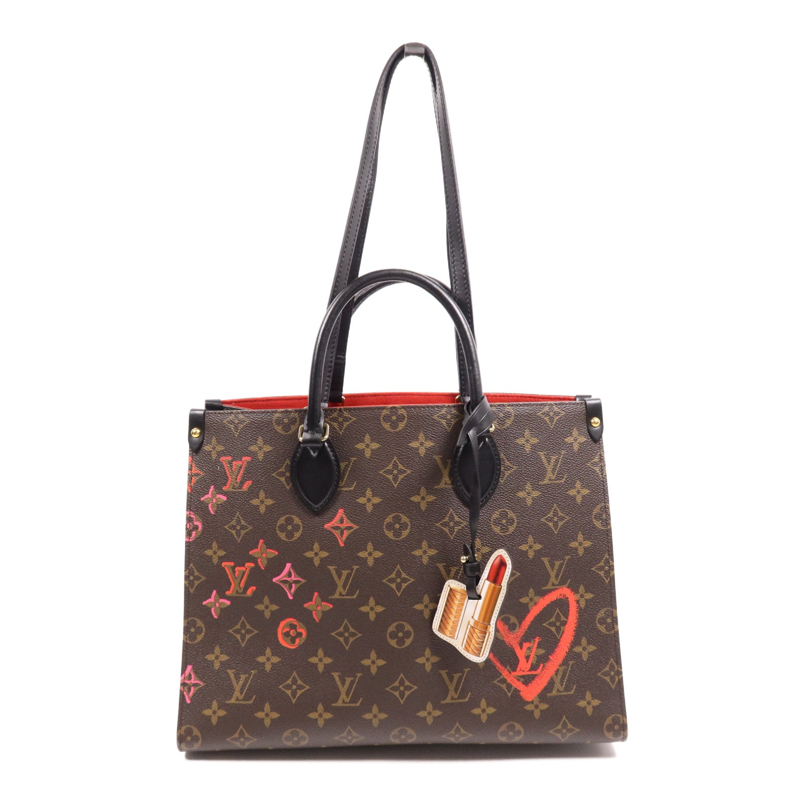 LOUIS VUITTON Monogram On The Go Fall In Love金扣手挽肩背兩用袋