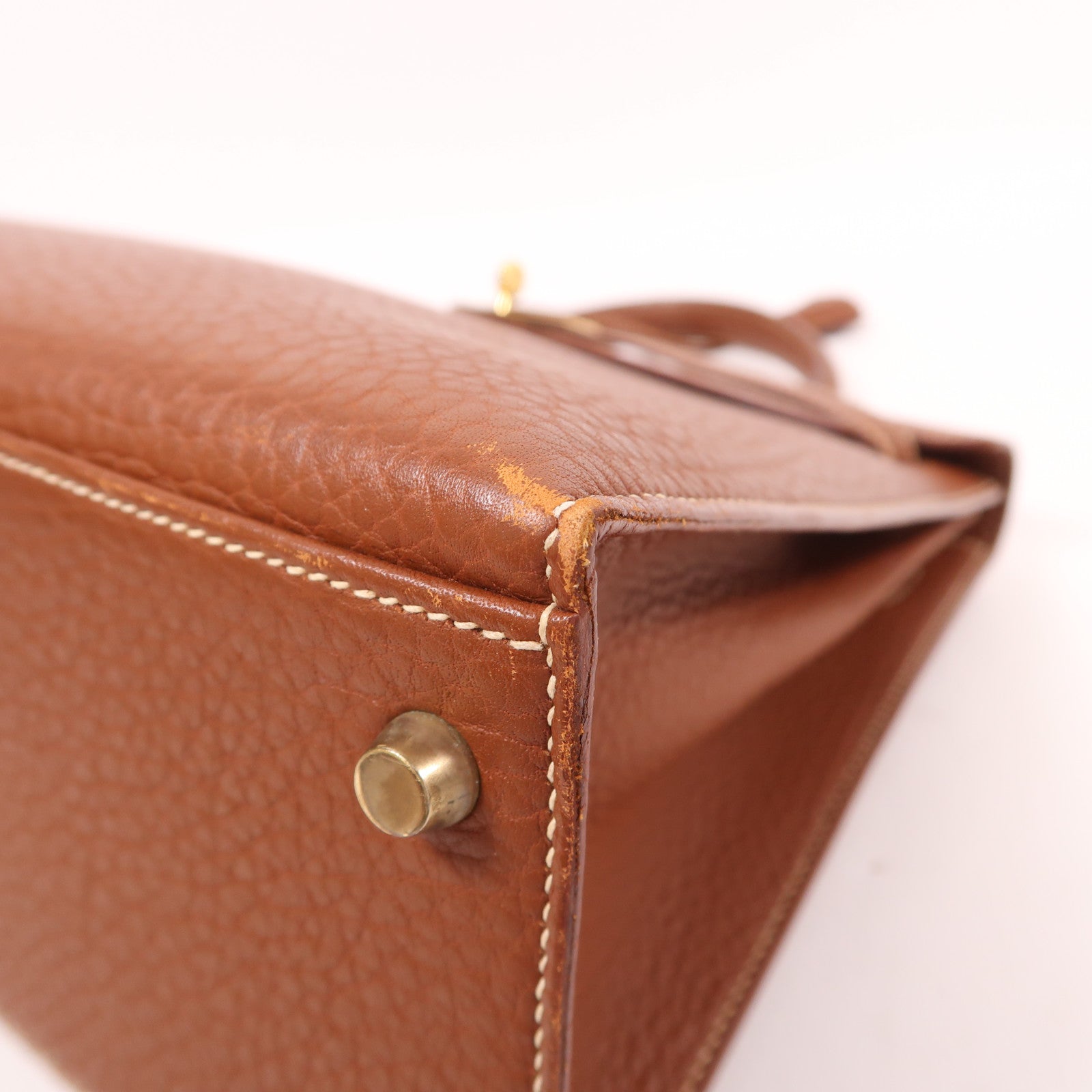 HERMES Fjord皮革Kelly 32金扣手挽肩背兩用袋