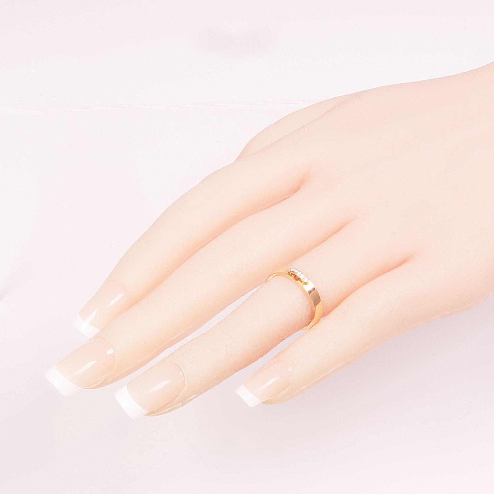 Chaumet 18K玫瑰金Liens Evidence鑽石戒指Chaumet#49/US#5