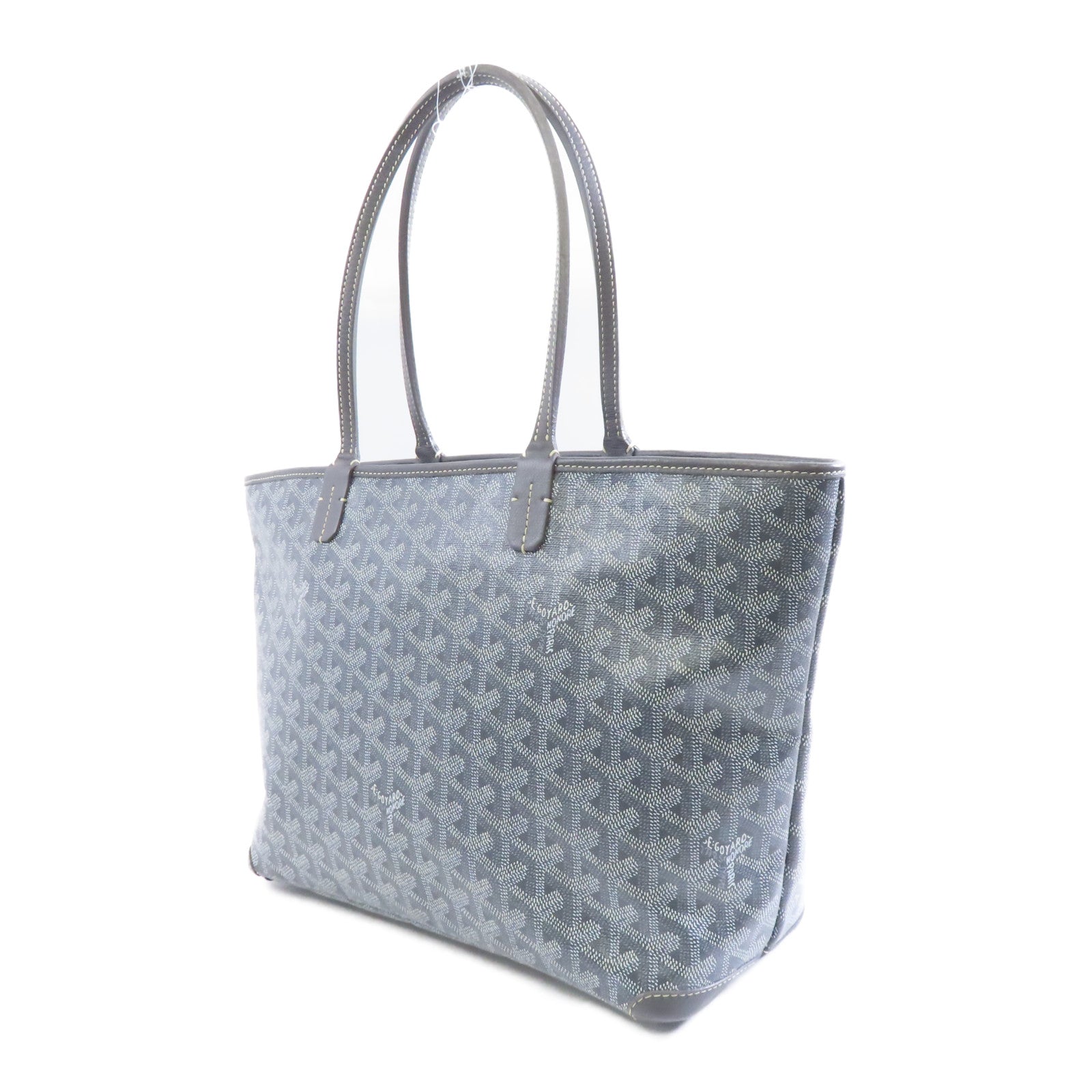 GOYARD 塗層帆布Artois銀扣肩背袋灰色