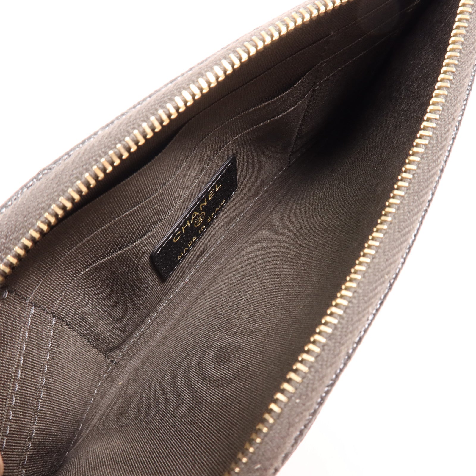 CHANEL 牛皮皮革Wallet金扣長錢包