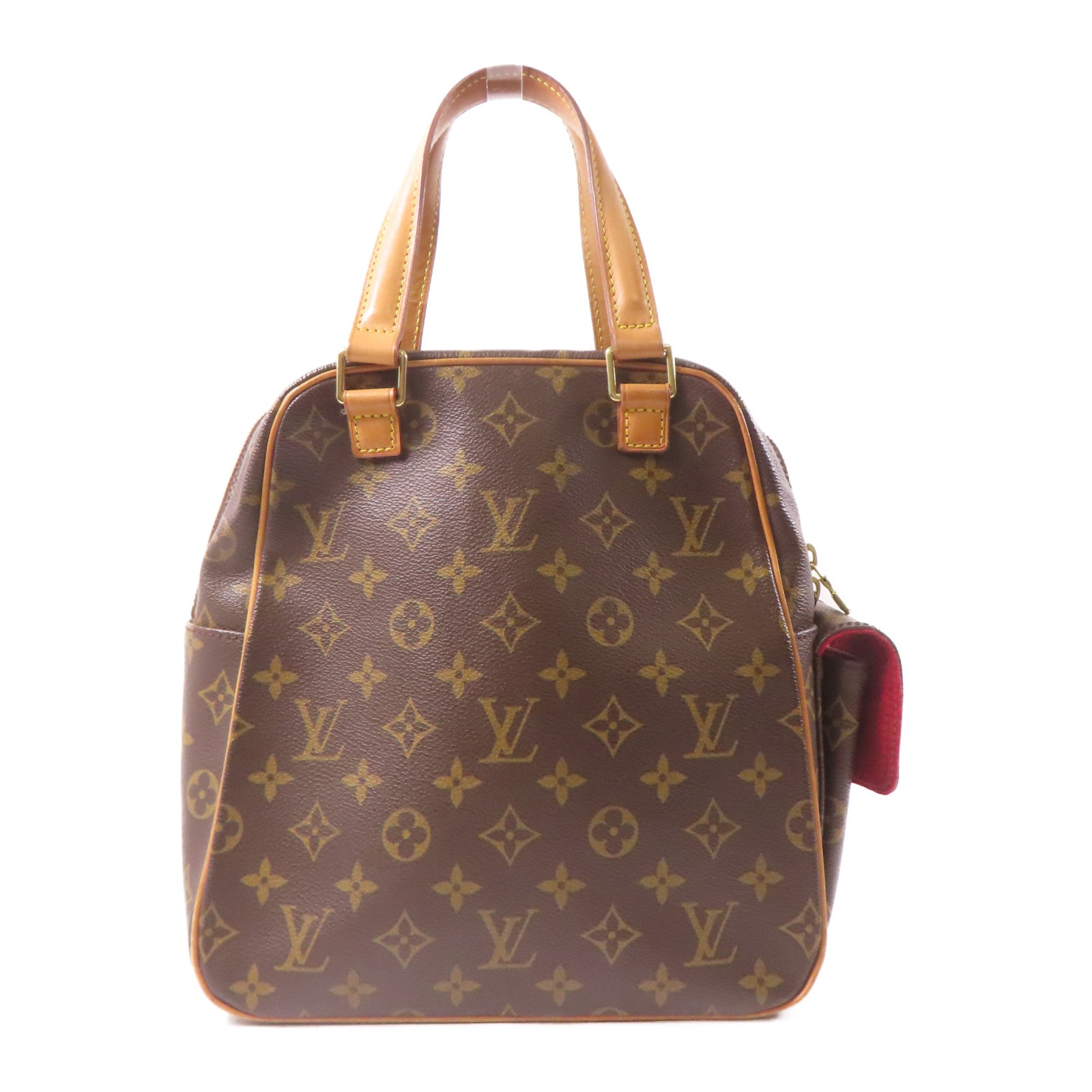 LOUIS VUITTON Monogram Excehtri-Cite金扣手挽袋啡色