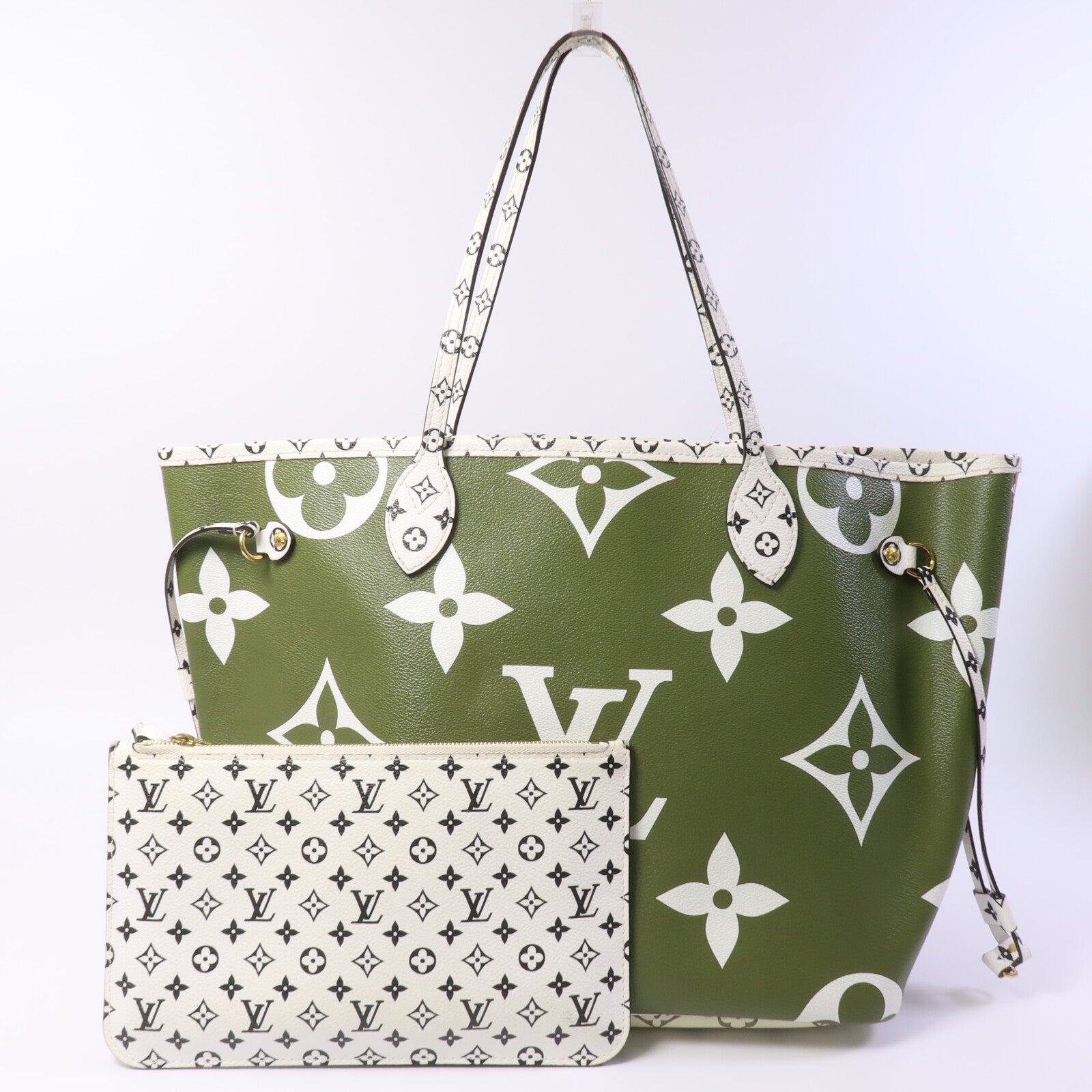 LOUIS VUITTON Giant Monogram Neverfull MM手挽袋
