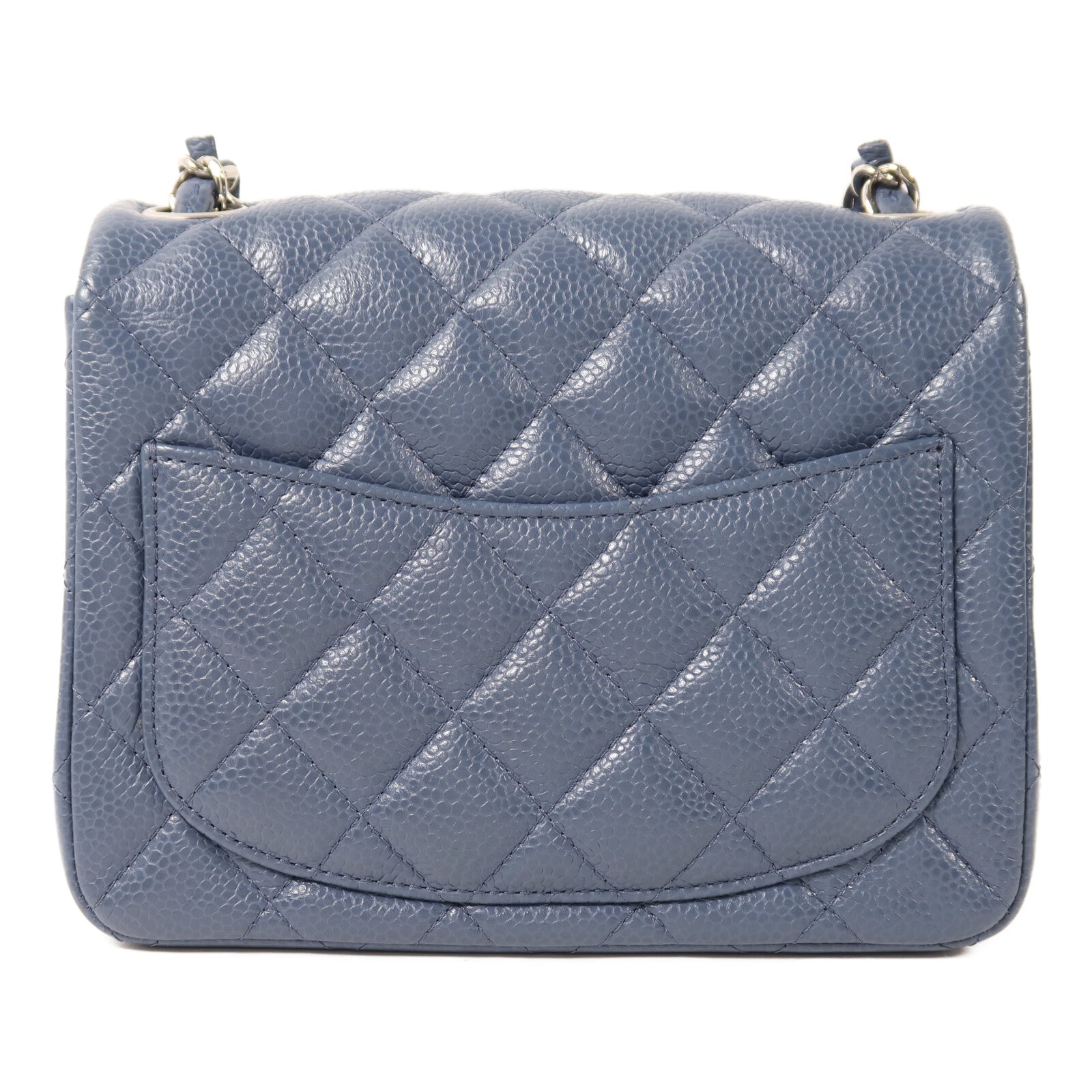 CHANEL 牛皮皮革Mini Classic 17銀扣鏈帶肩背袋