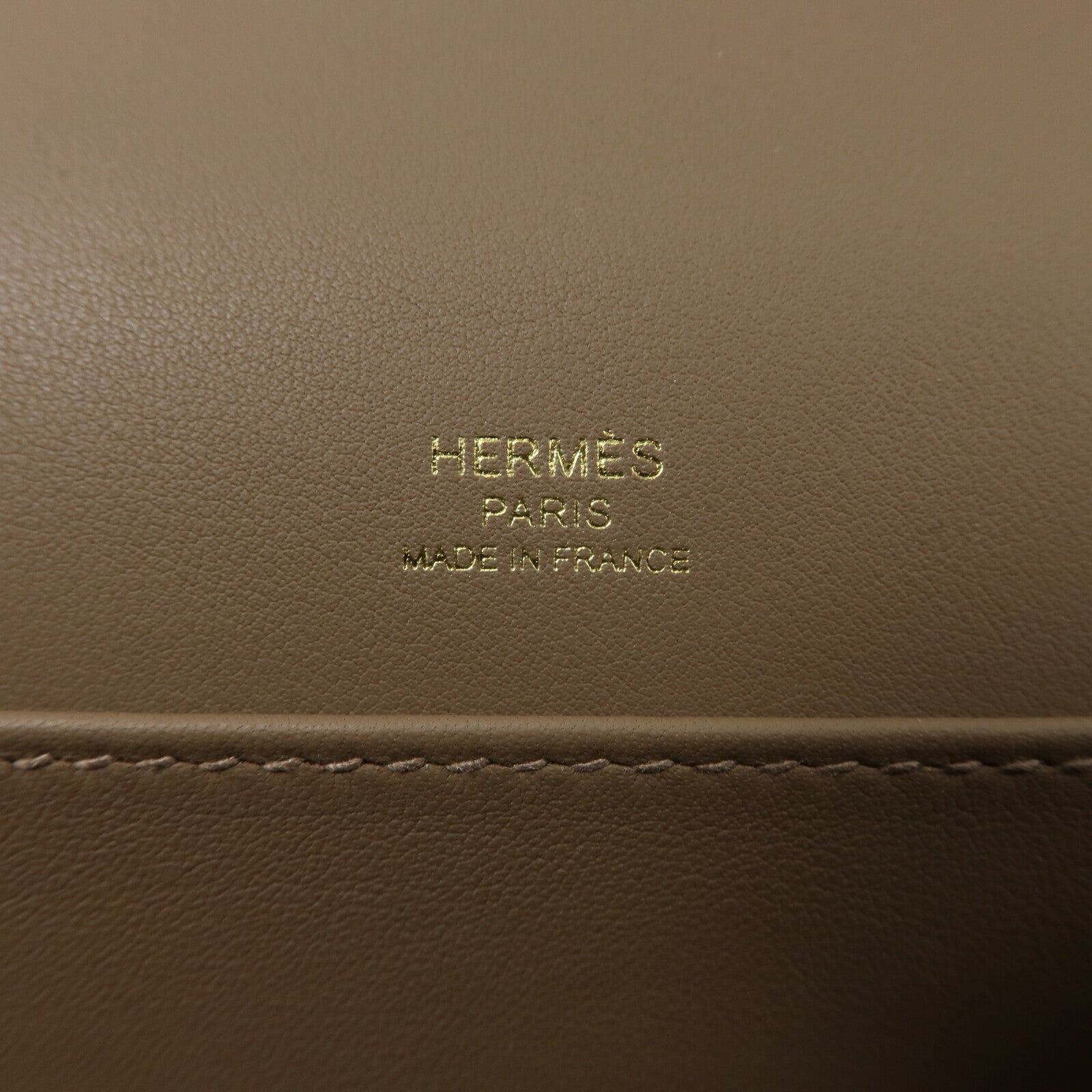 HERMES Chevre皮革Geta肩背袋Etoupe