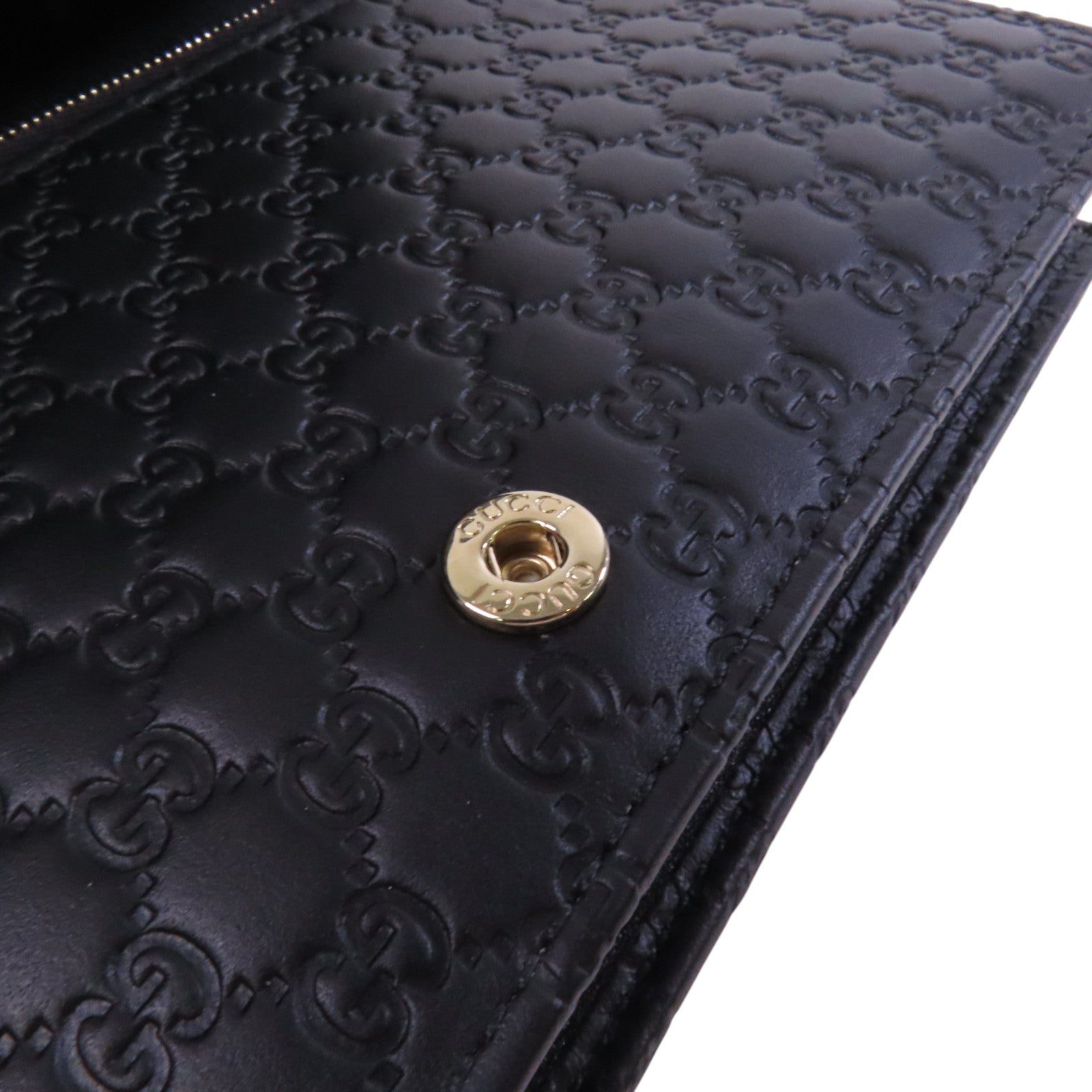 GUCCI 牛皮皮革Wallet Shoulder Bag金扣肩背袋