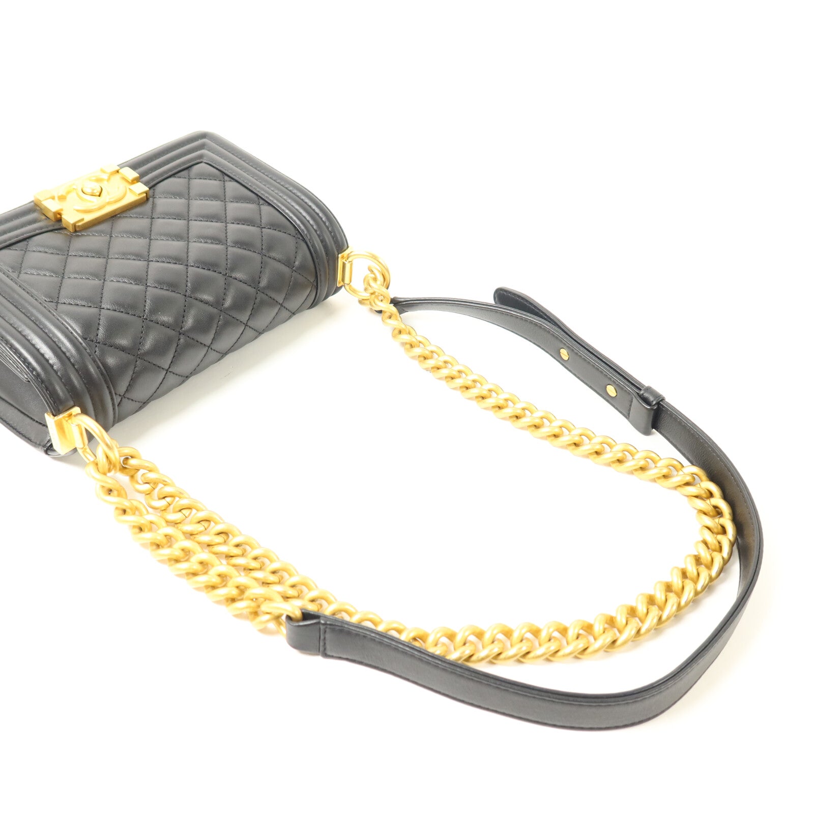 CHANEL 羊皮皮革Boy 20鏈帶肩背袋