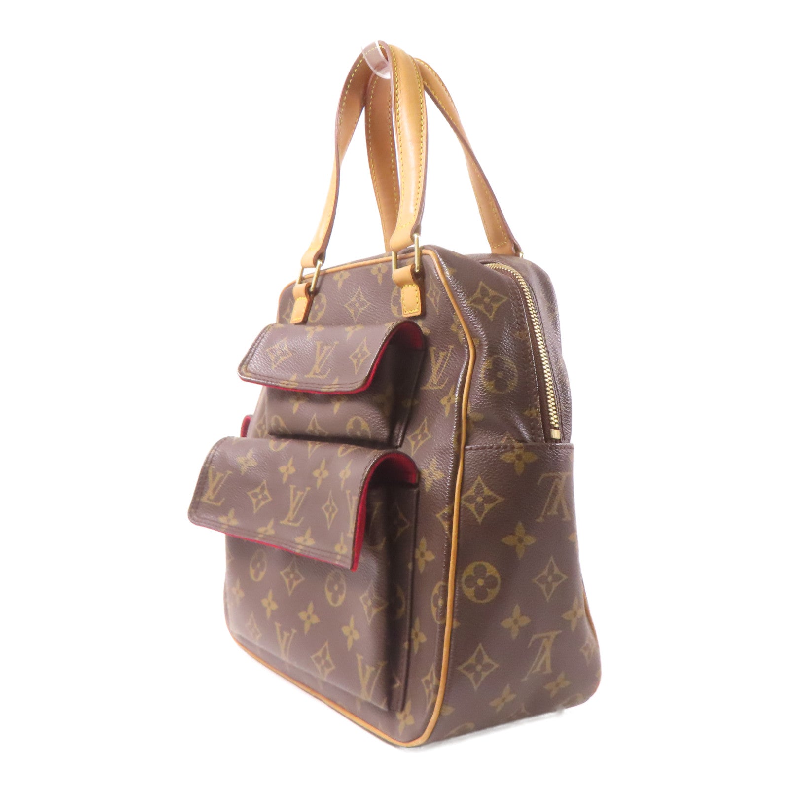 LOUIS VUITTON Monogram Excehtri-Cite金扣手挽袋啡色