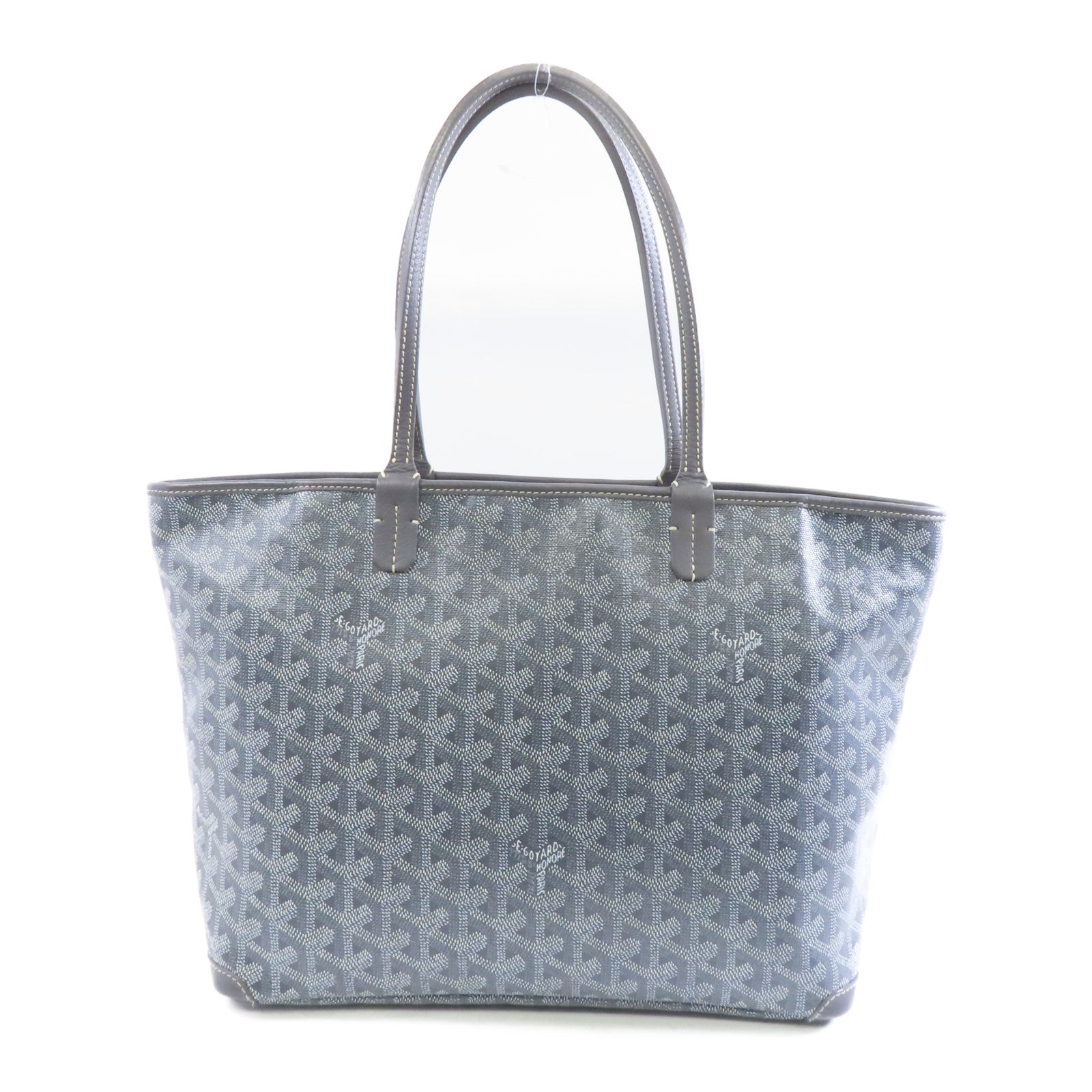 GOYARD 塗層帆布Artois銀扣肩背袋灰色