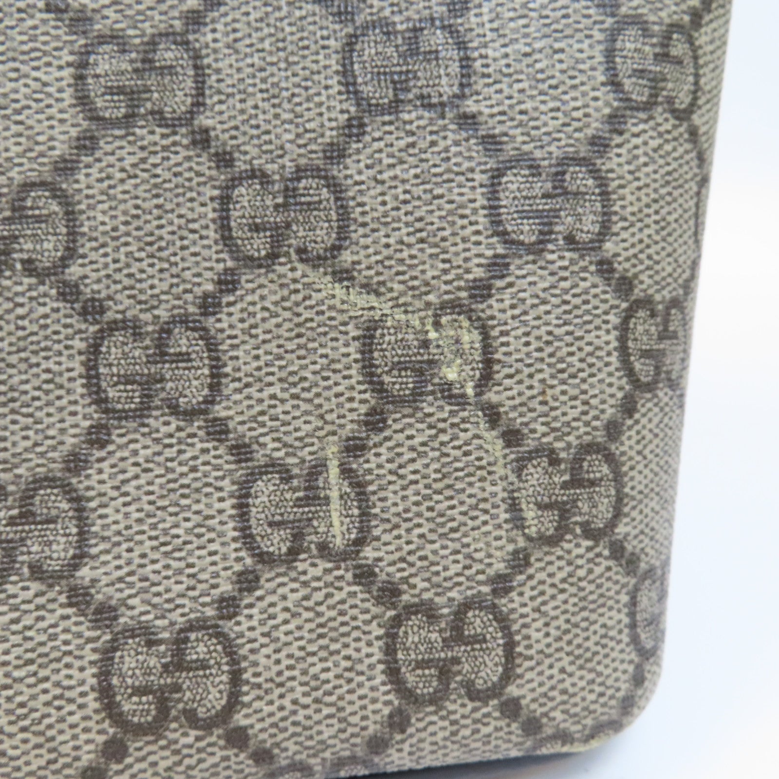 GUCCI 【激減優惠】GG Supreme Zip Tote金扣手挽肩背兩用袋啡色