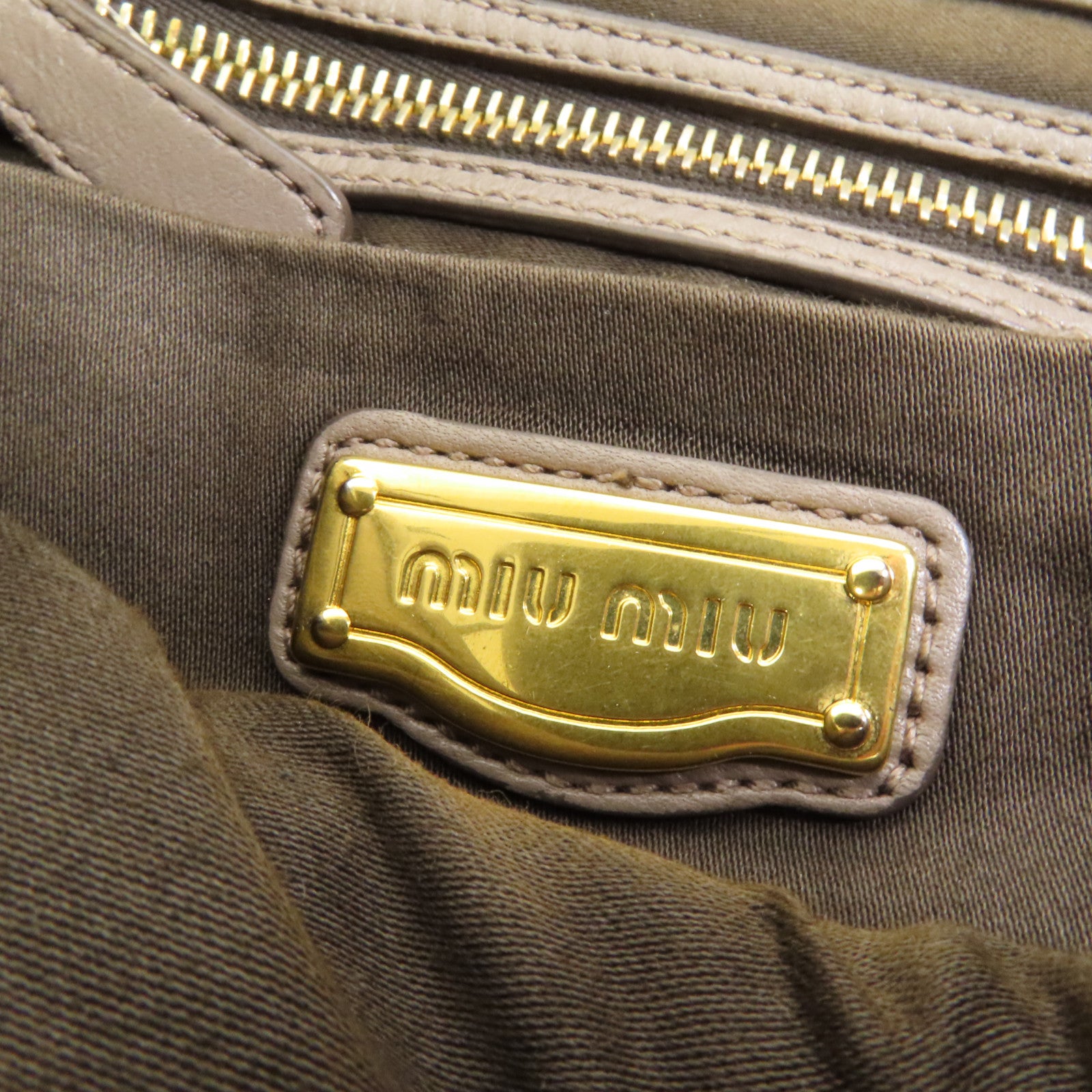 Miu Miu 羊皮皮革Shoulder Bag金扣手挽肩背兩用袋