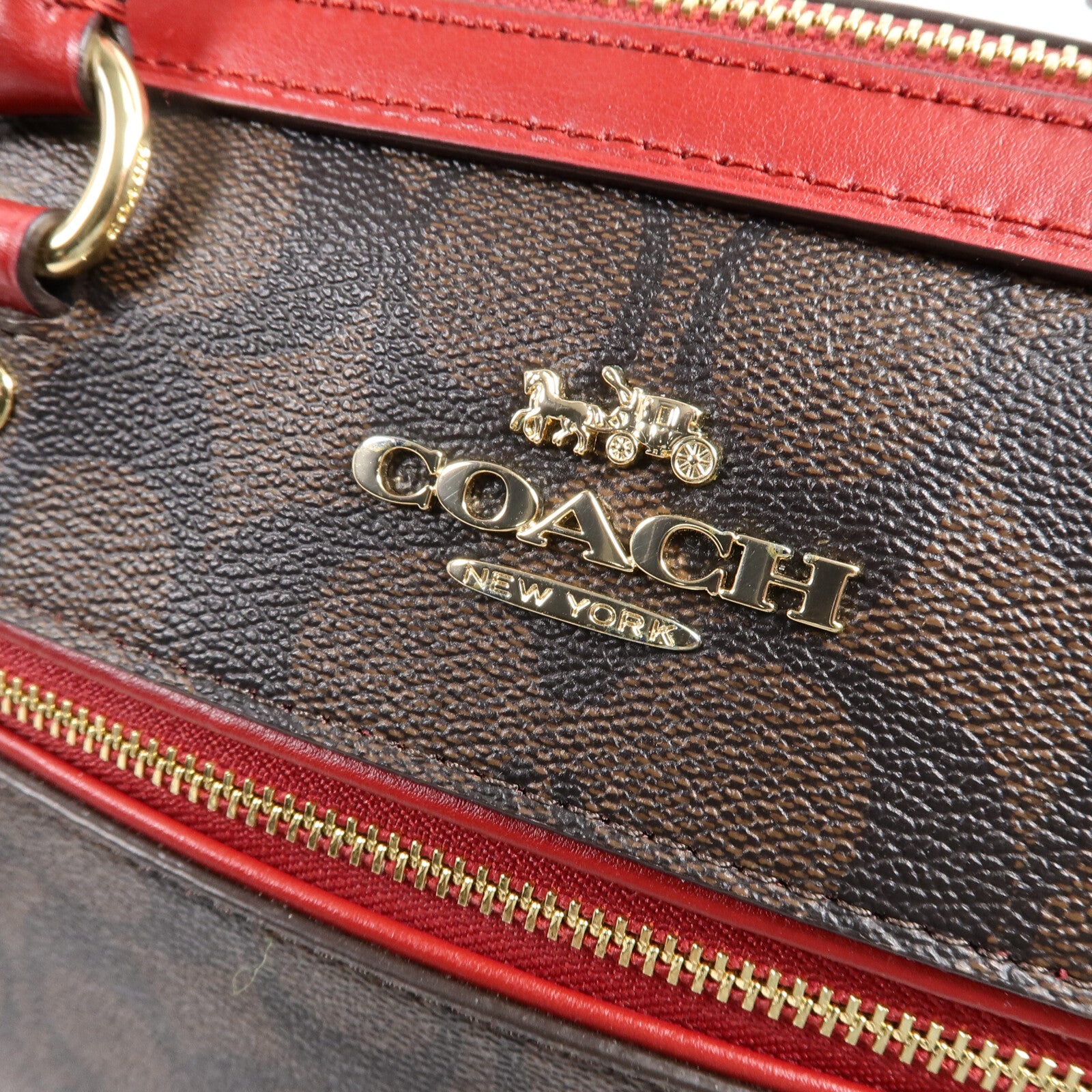 COACH 塗層帆布2 Way Shoulder Bag手挽肩背兩用袋