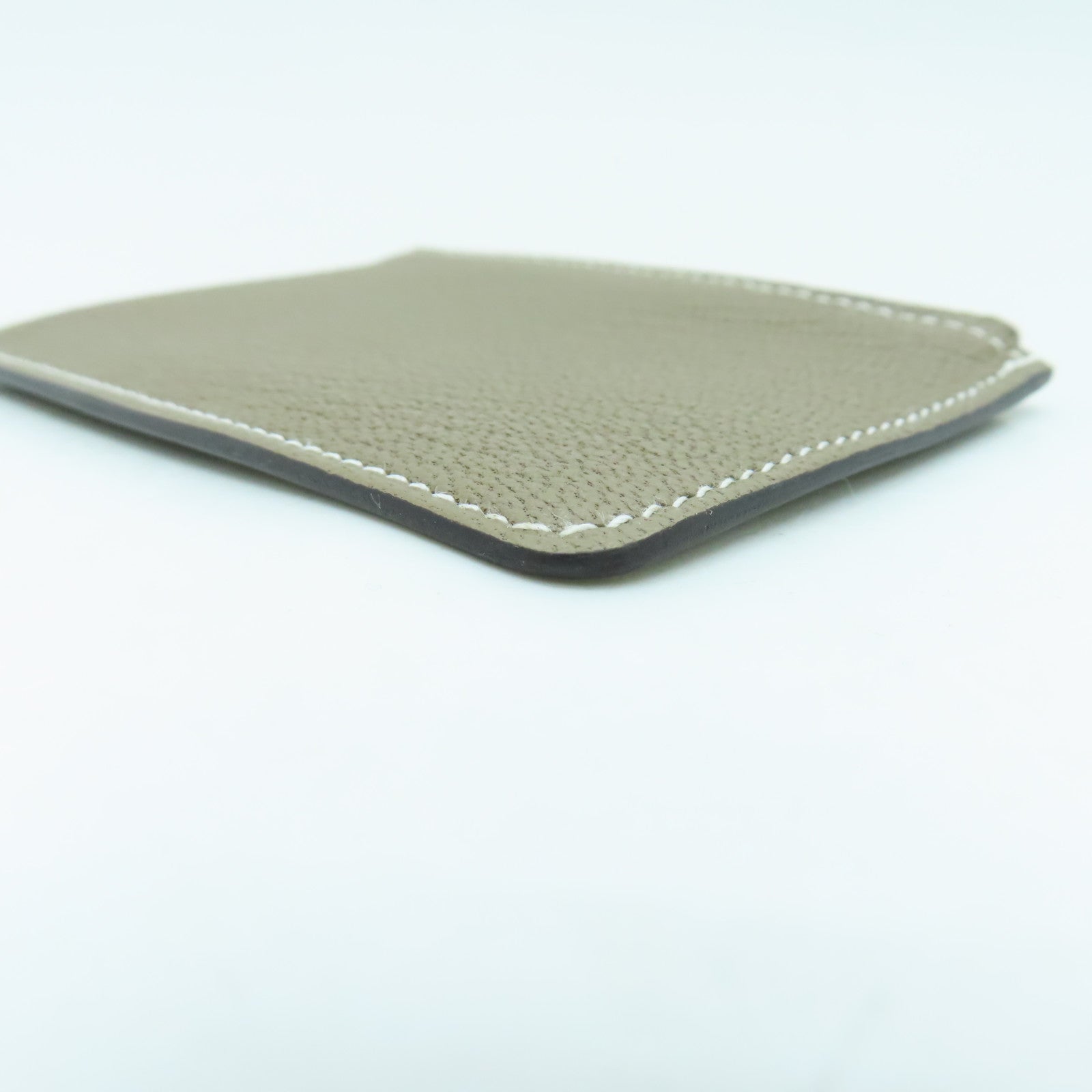 HERMES 【激減優惠】Chevre皮革Roulis Slim銀扣錢包大象灰