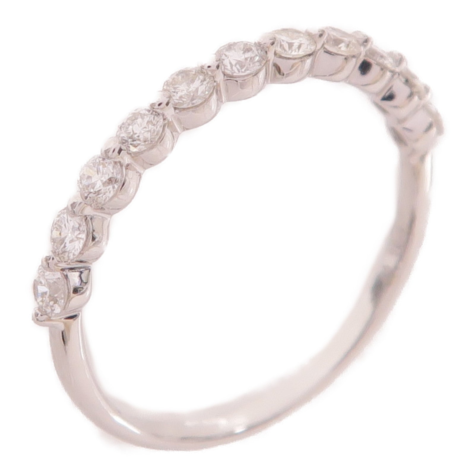 Jewelry 0.38ct Diamond Ring 1.2g 18K White Gold