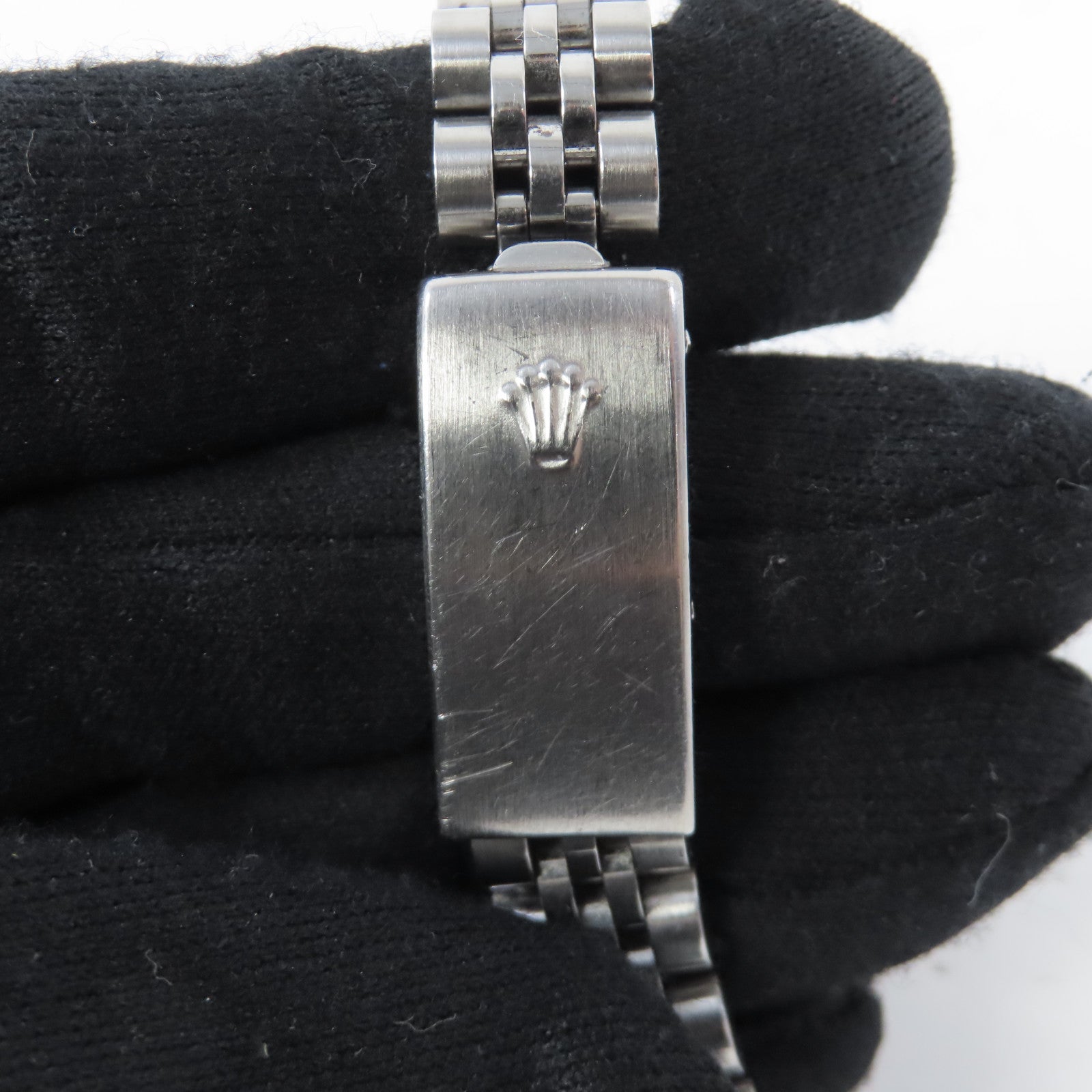 ROLEX Datejust不鏽鋼/鑽石手錶自動機芯銀色