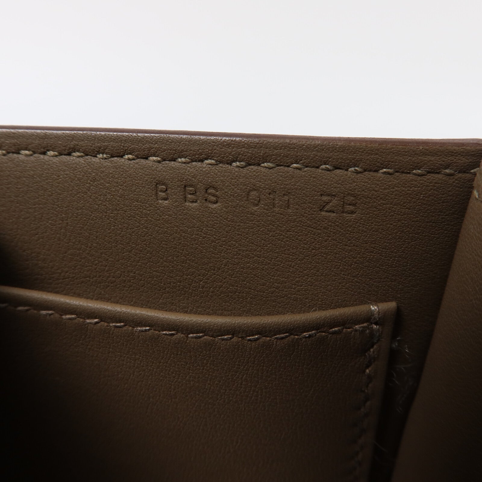 HERMES Chevre皮革Geta肩背袋Etoupe