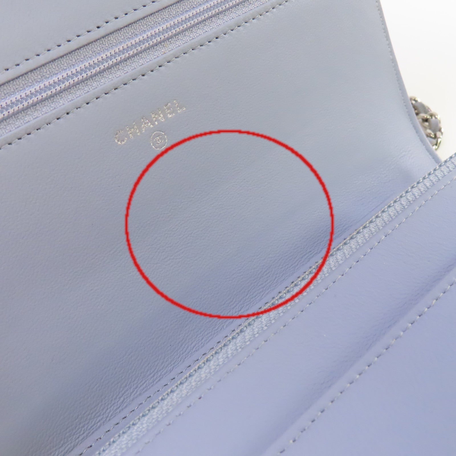 CHANEL 菱格帆布WOC Wallet On Chain Shoulder Bag銀扣鏈帶肩背袋寶藍色/粉紅色/灰色