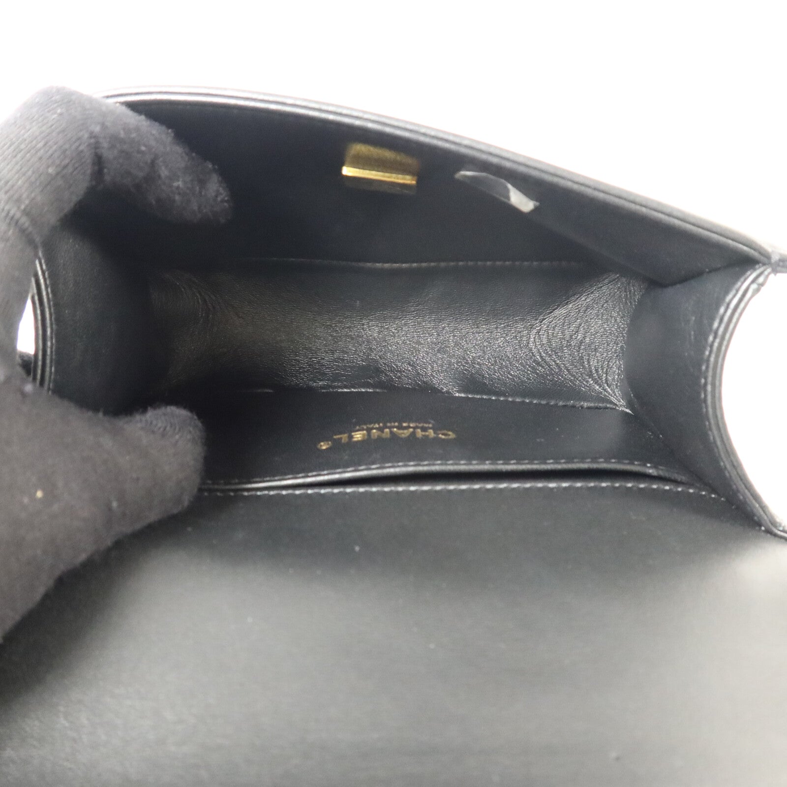 CHANEL 羊皮皮革Boy 20鏈帶肩背袋