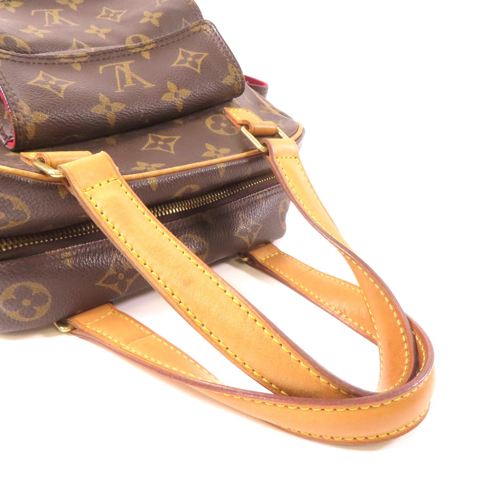 LOUIS VUITTON Monogram Excehtri-Cite金扣手挽袋啡色