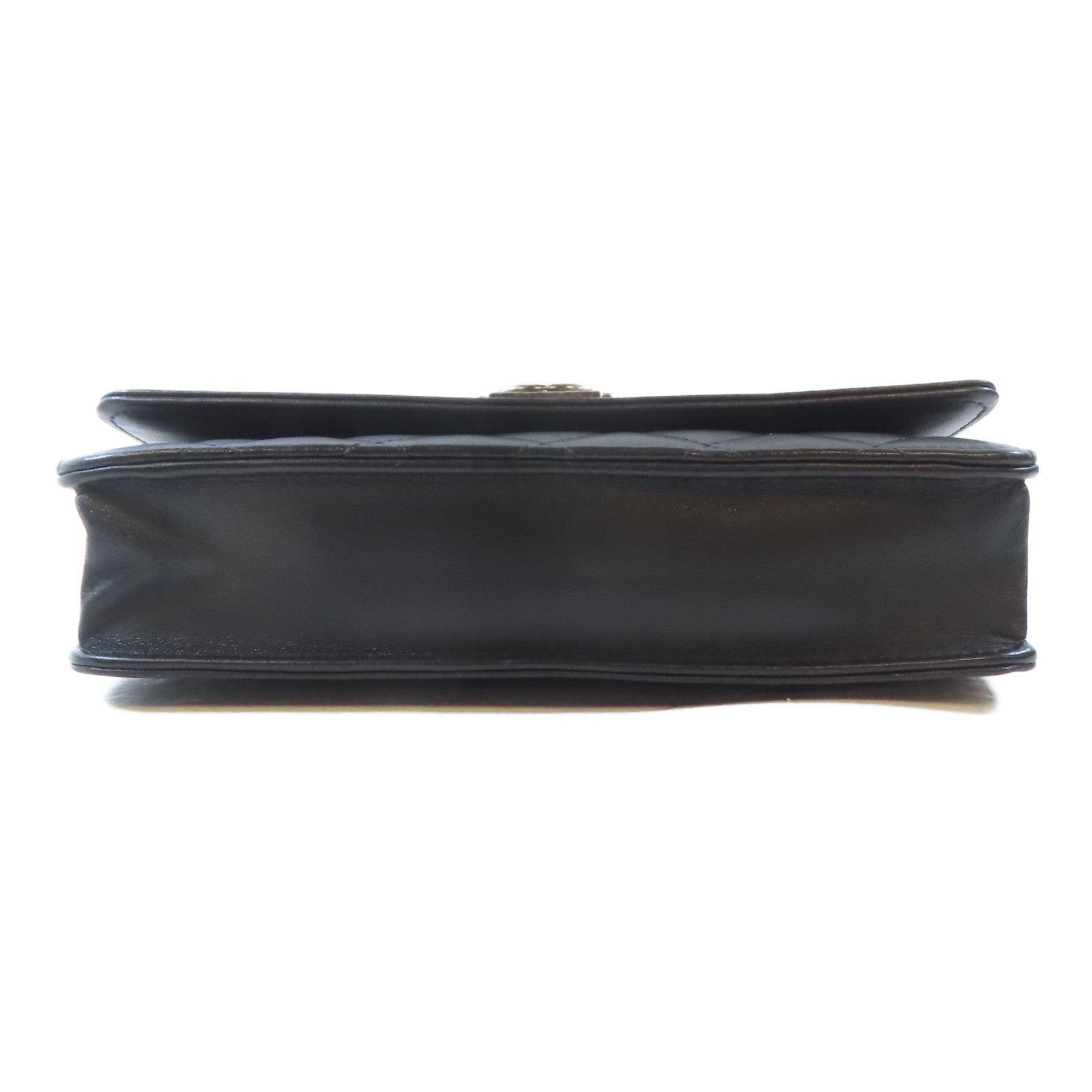 CHANEL 菱格牛皮皮革Chanel Boy Wallet On Chain鏈帶肩背袋黑色