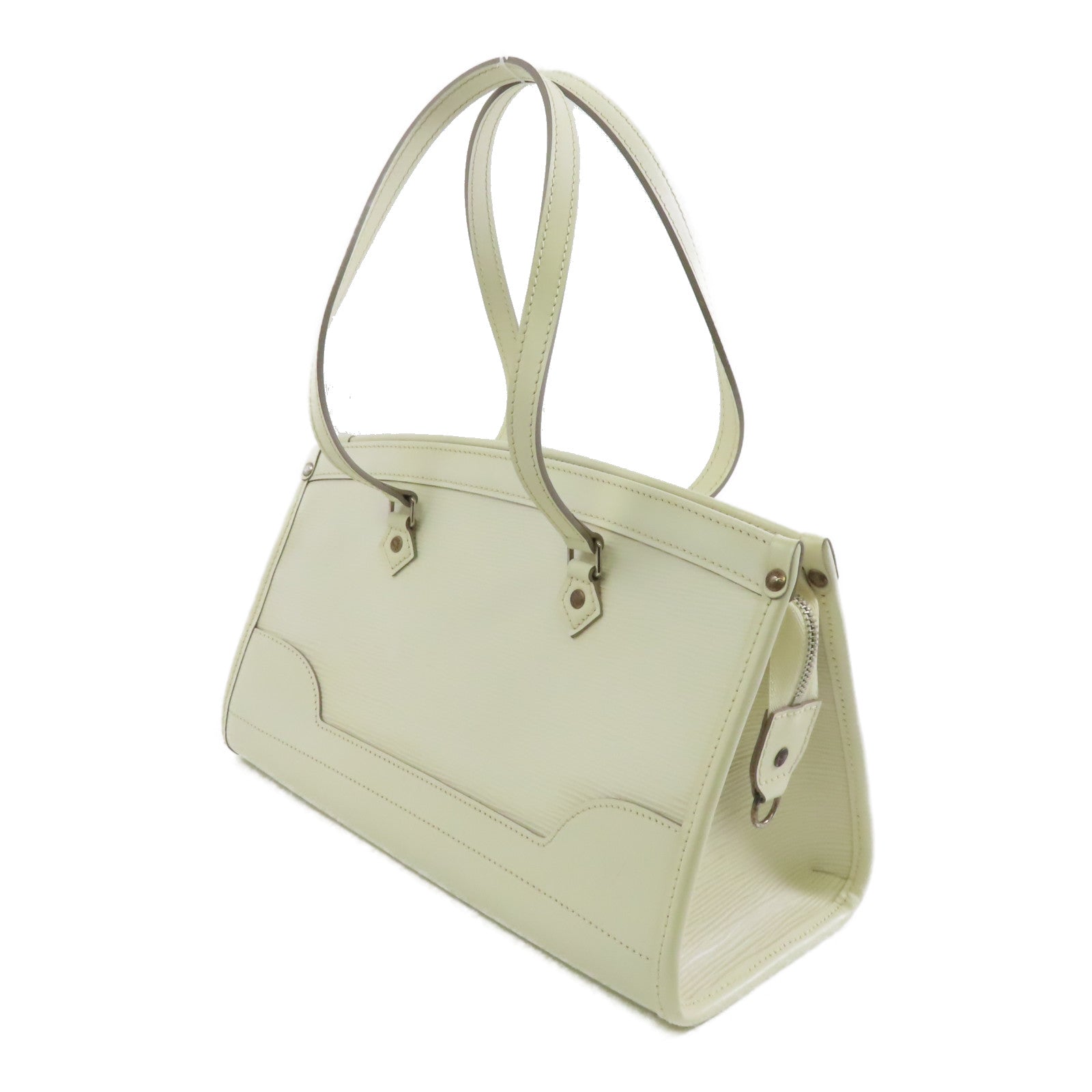 LOUIS VUITTON Epi Madeleine PM金扣肩背袋白色