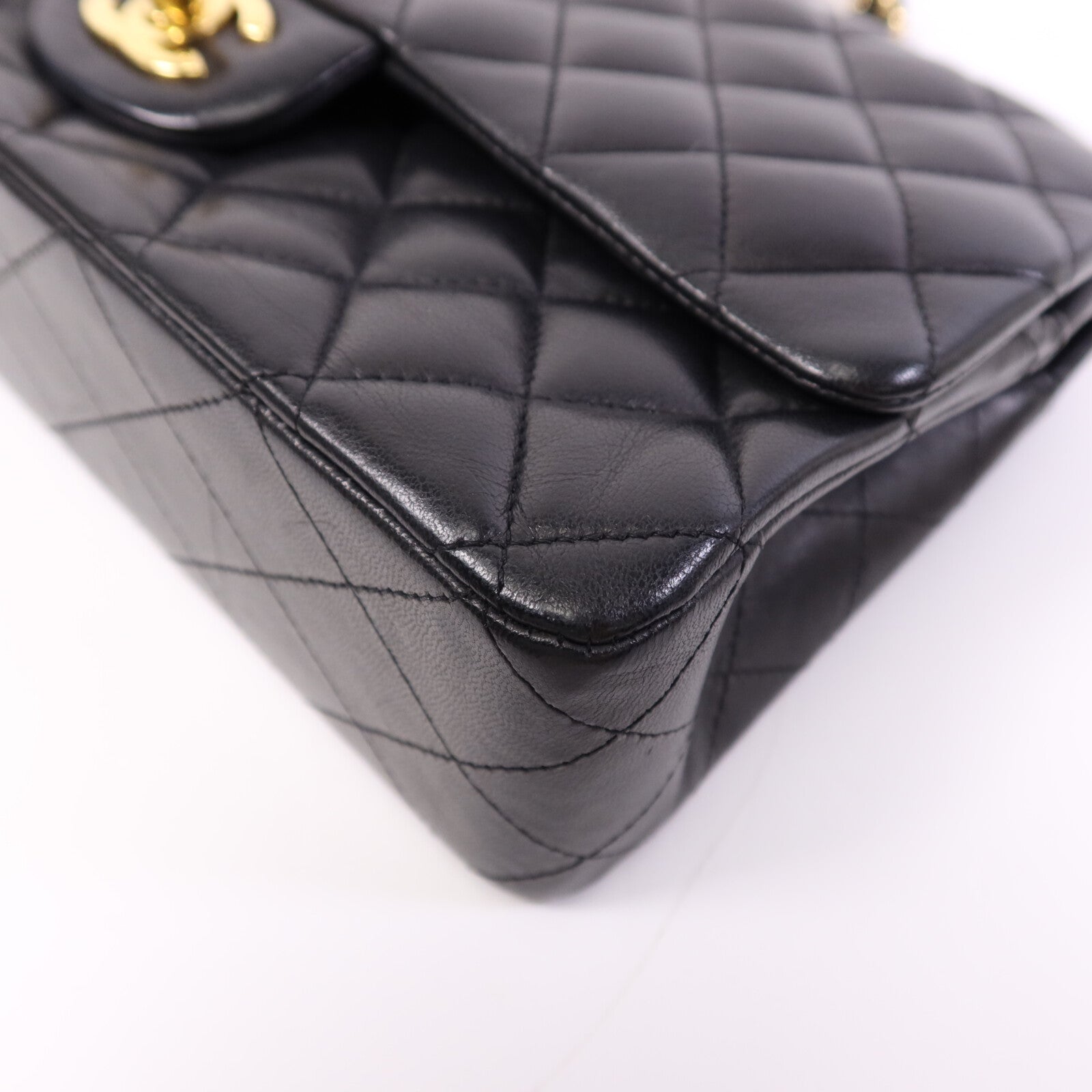 CHANEL 羊皮皮革Classic 25金扣鏈帶肩背袋