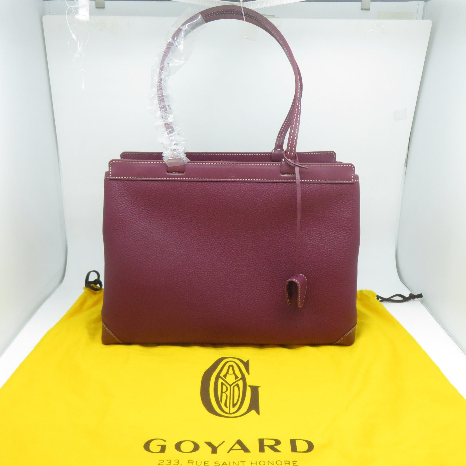 GOYARD **【激減優惠】牛皮皮革Bellechasse PM銀扣肩背袋紫色