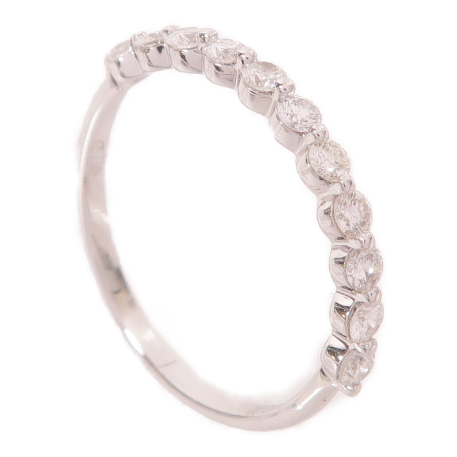 Jewelry 0.38ct Diamond Ring 1.2g 18K White Gold
