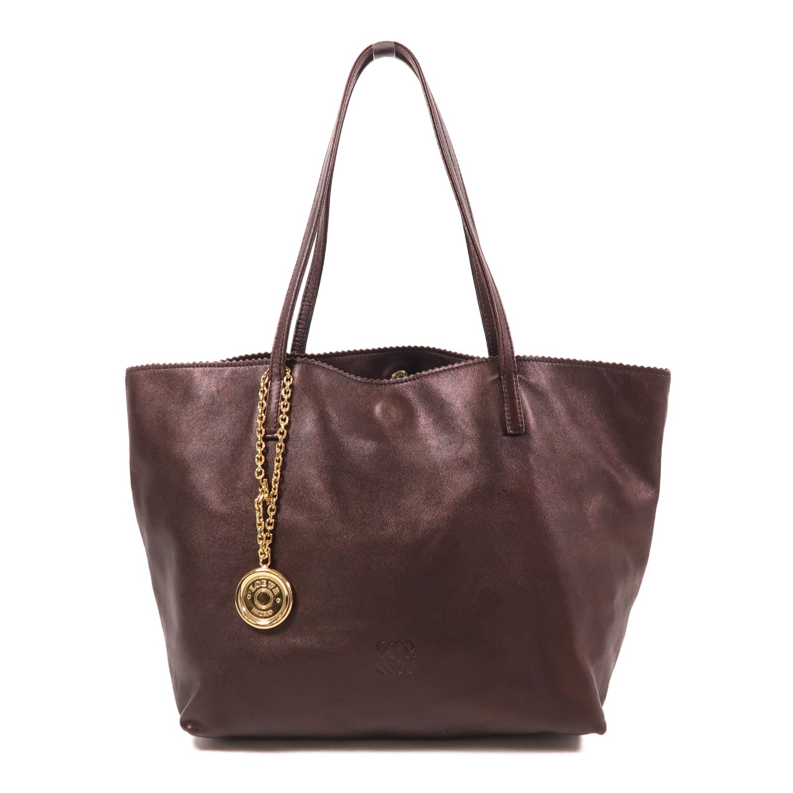LOEWE 皮革Shoulder Tote金扣肩背袋/手挽袋