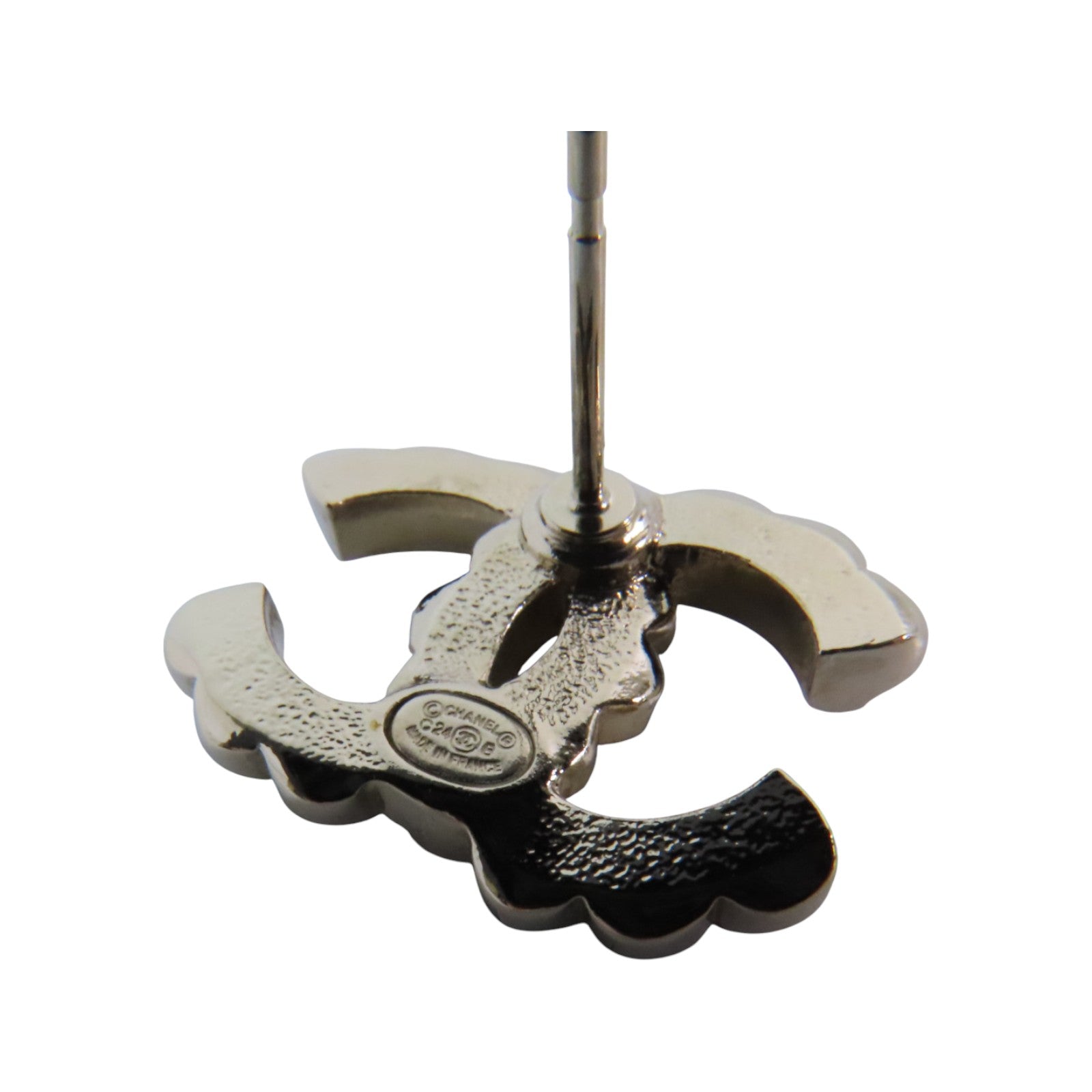 CHANEL 金屬CC Earrings金扣耳環