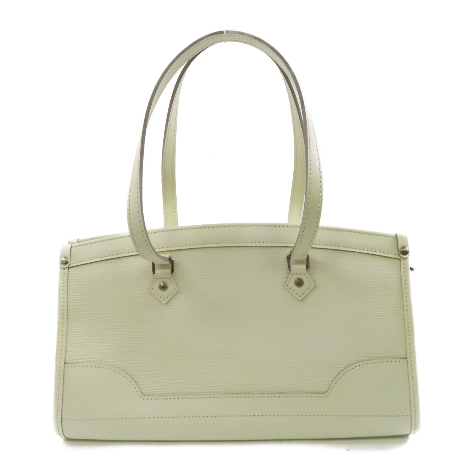 LOUIS VUITTON Epi Madeleine PM金扣肩背袋白色