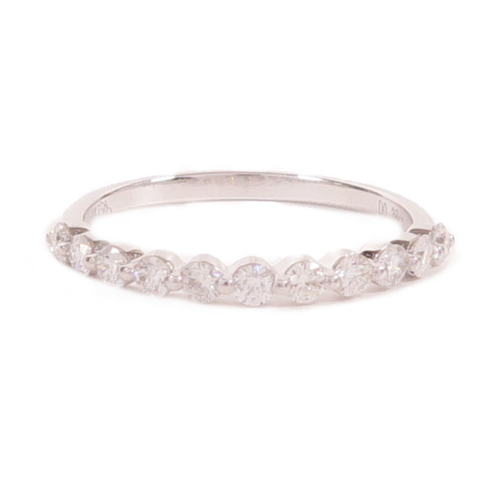 Jewelry 0.38ct Diamond Ring 1.2g 18K White Gold