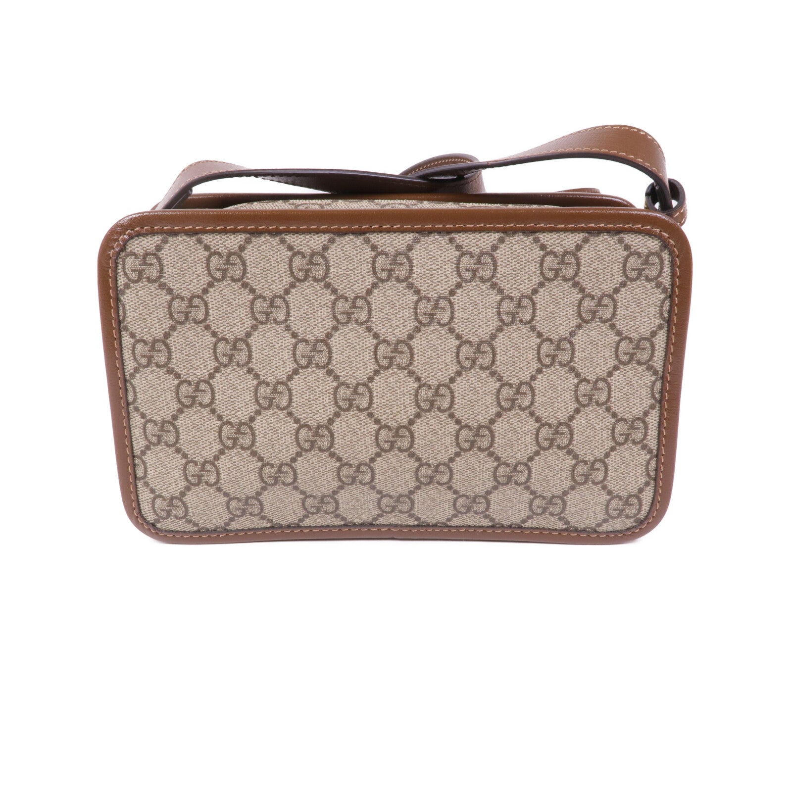 GUCCI 塗層帆布GG Supreme金扣肩背袋