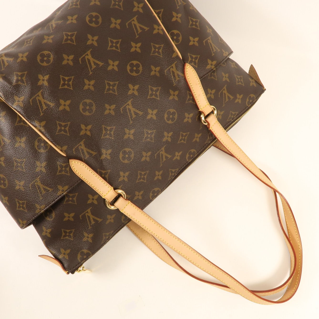 LOUIS VUITTON Monogram Totally MM金扣肩背袋棕色