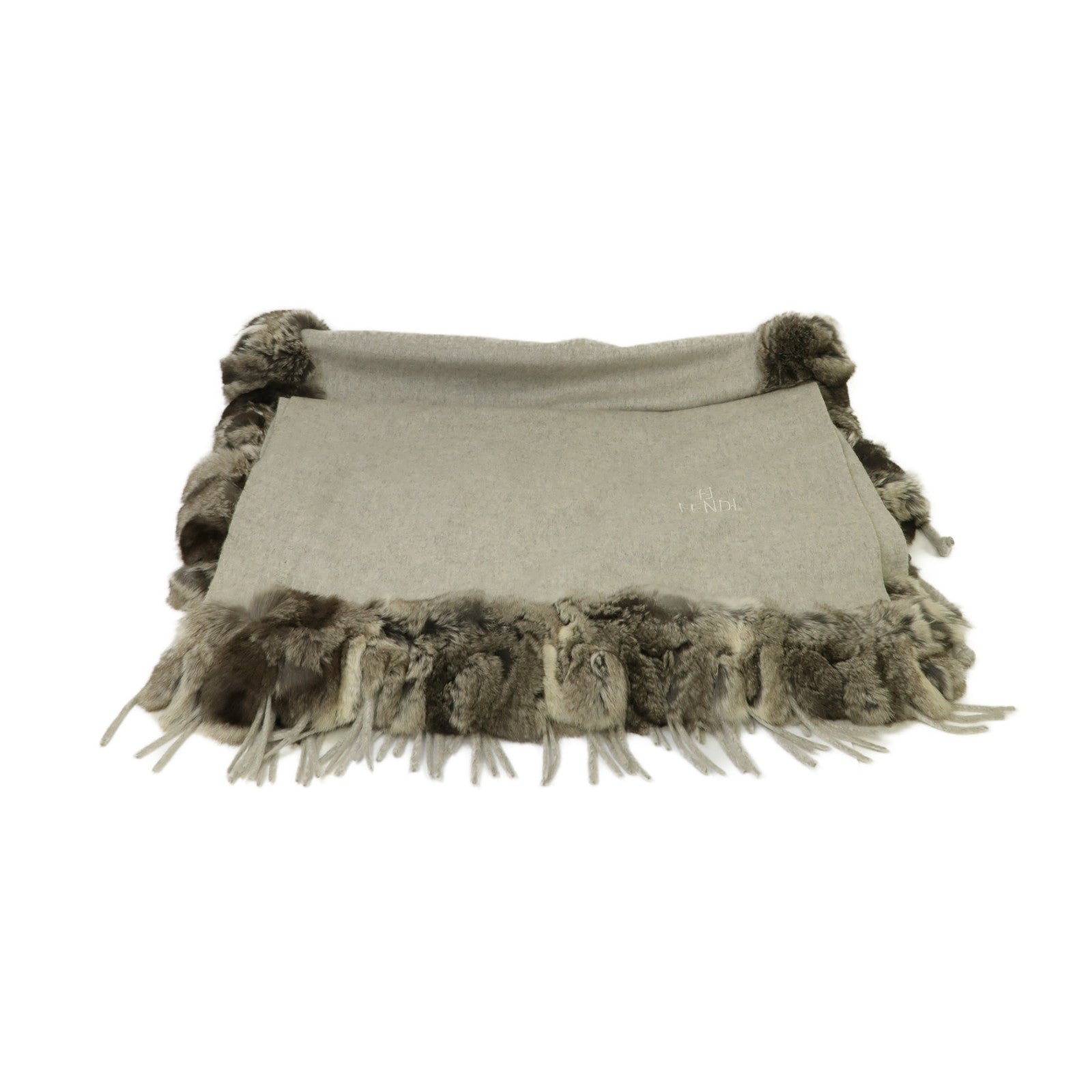 FENDI 【激減優惠】羊絨/Fur Shawl披肩灰色