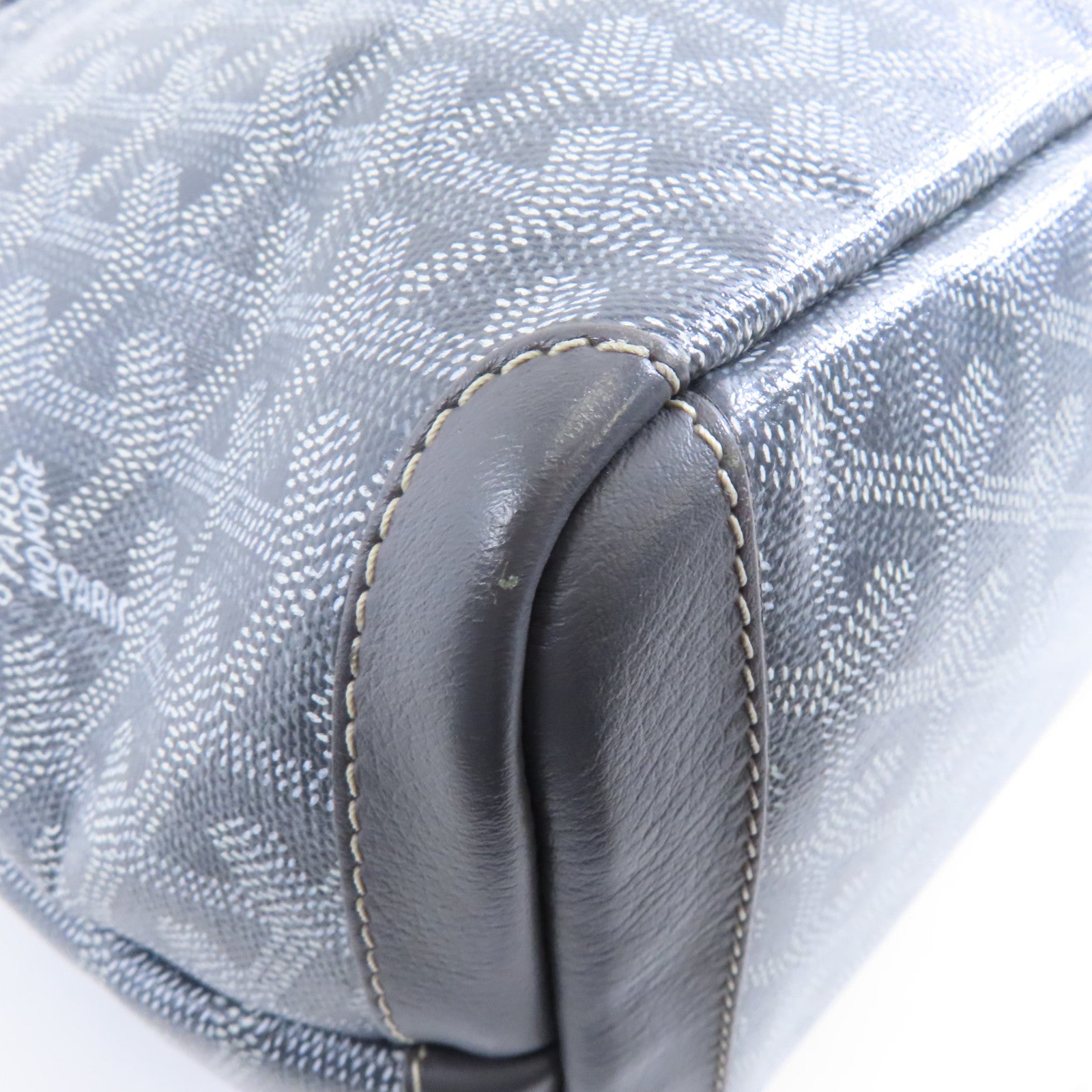 GOYARD 塗層帆布Artois銀扣肩背袋灰色