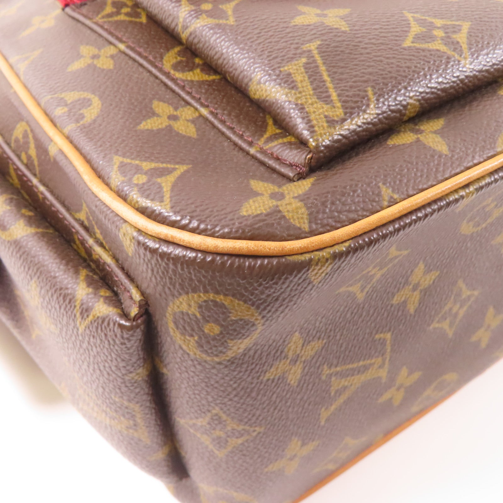 LOUIS VUITTON Monogram Excehtri-Cite金扣手挽袋啡色