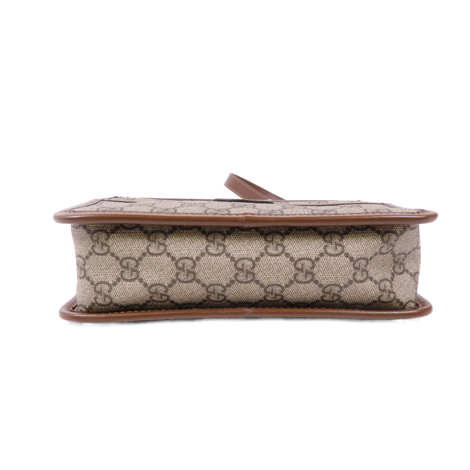 GUCCI 塗層帆布GG Supreme金扣肩背袋