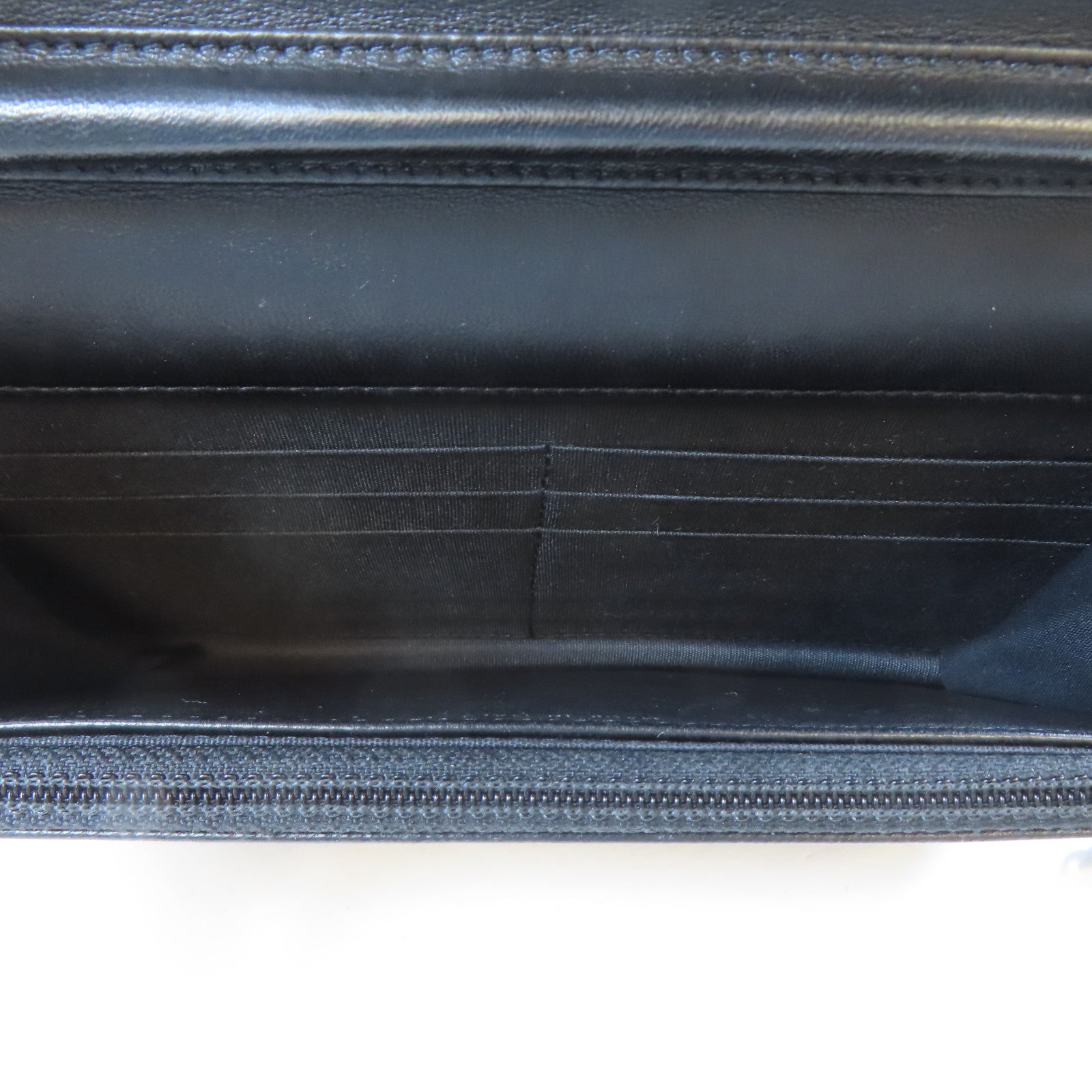 CHANEL 菱格牛皮皮革Chanel Boy Wallet On Chain鏈帶肩背袋黑色