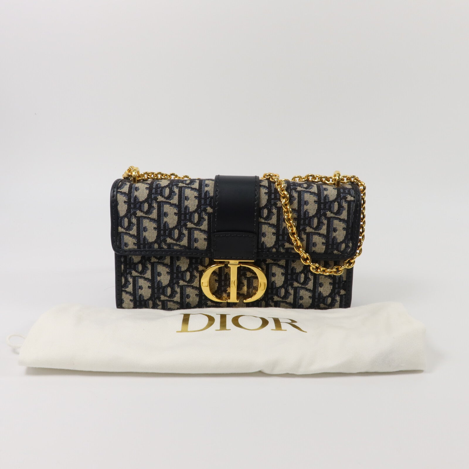 Dior 帆布30 Montaigne East-West With Chain鏈帶肩背袋